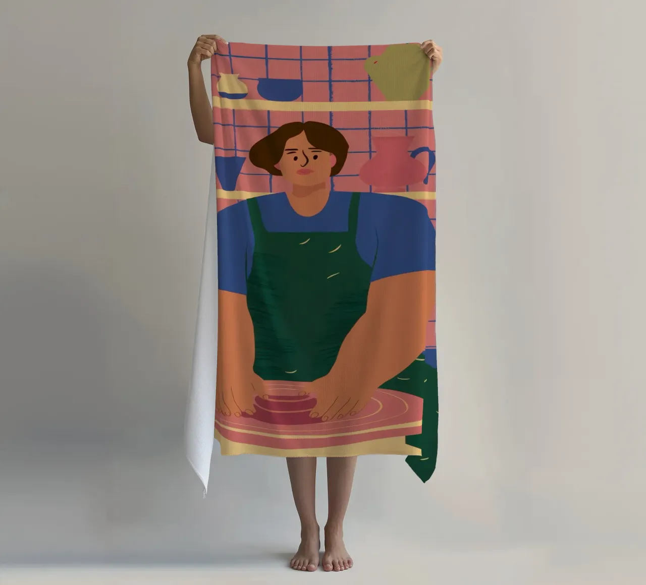 Potter Earthen Soul beach towel by Prism Ritual