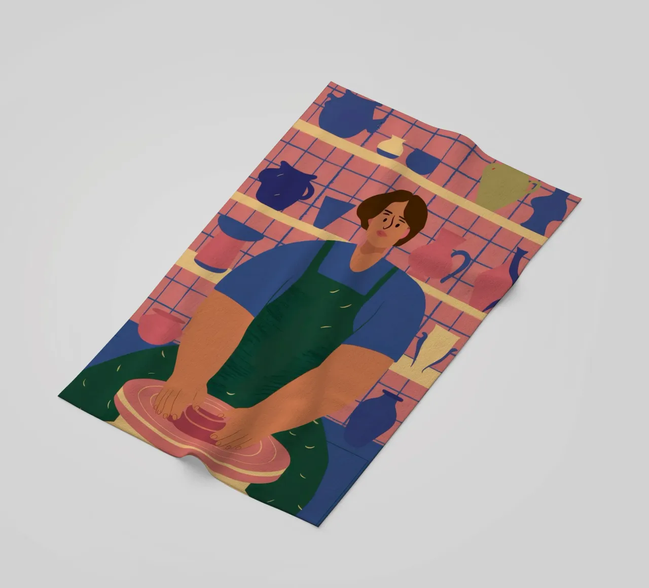 Potter Earthen Soul beach towel by Prism Ritual