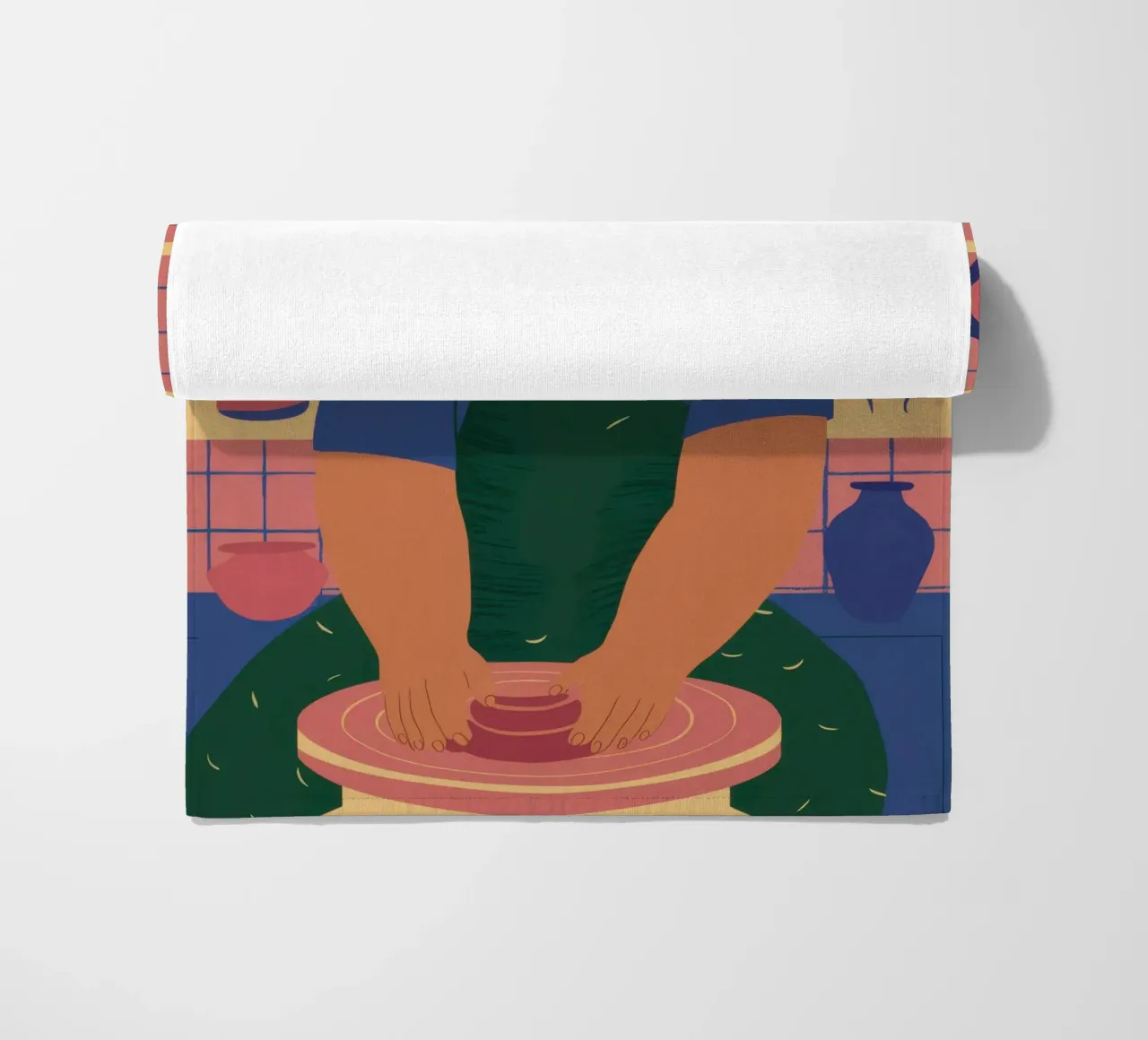 Potter Earthen Soul beach towel by Prism Ritual