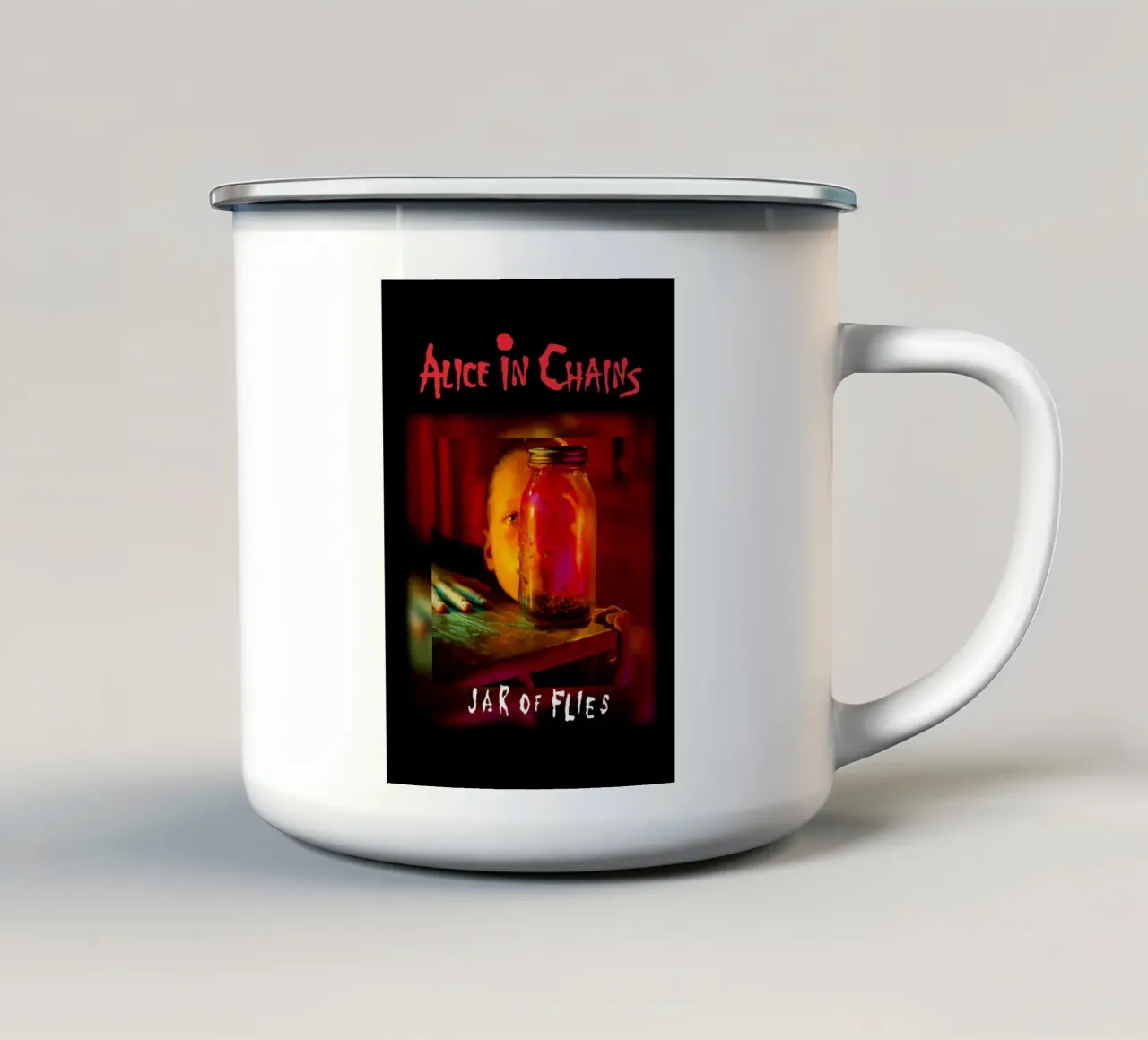 Alice in Chains Jar of Flies tazza in smalto da Musadad Shop