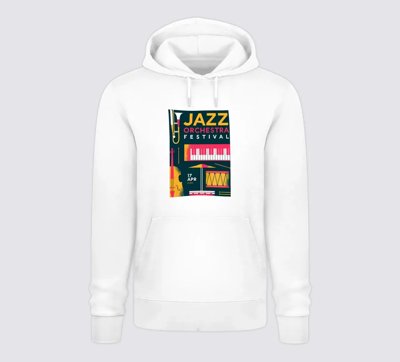 Jazz orchestra festival poster felpa con cappuccio da James shop