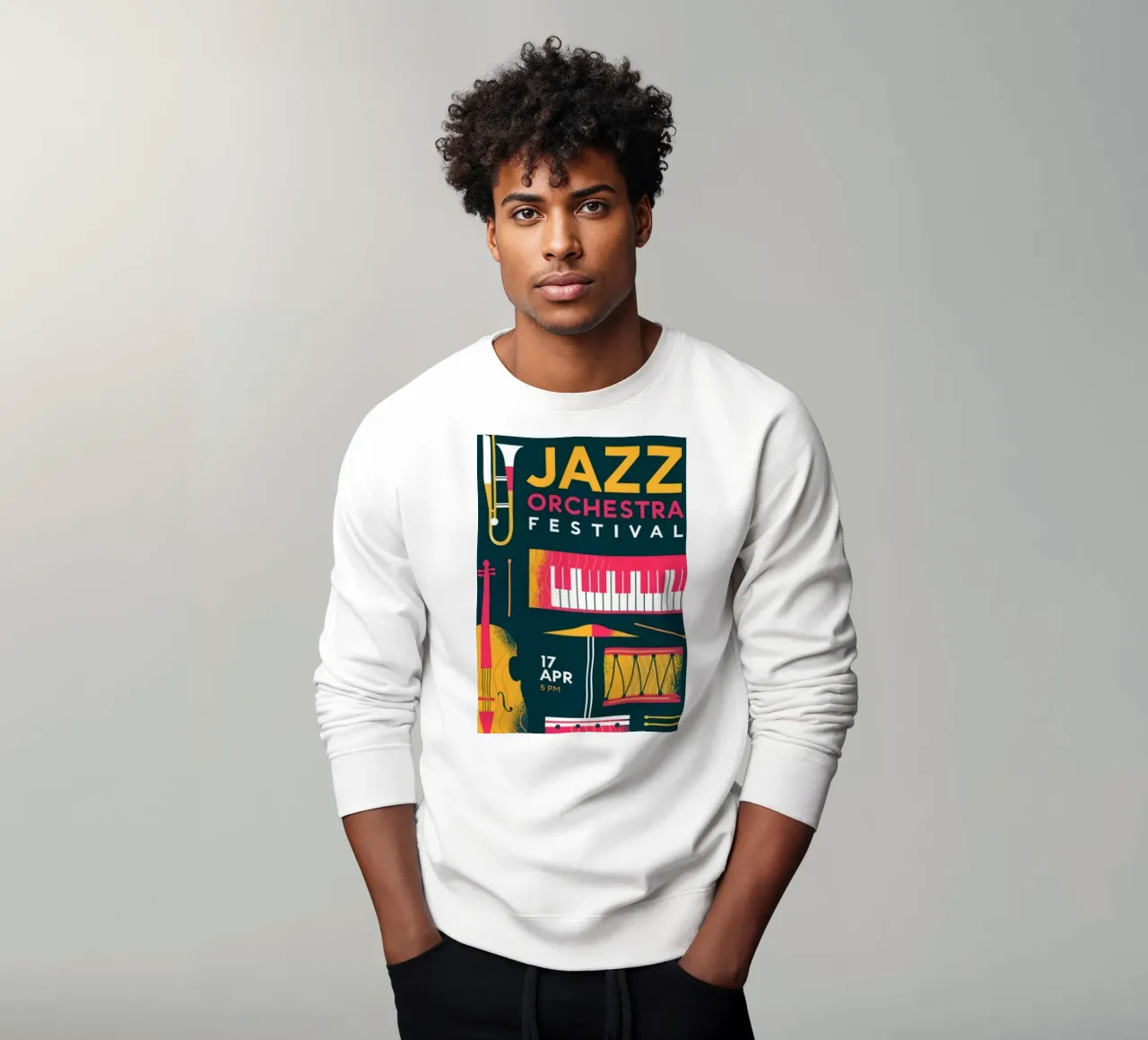 Jazz orchestra festival poster felpa da James shop