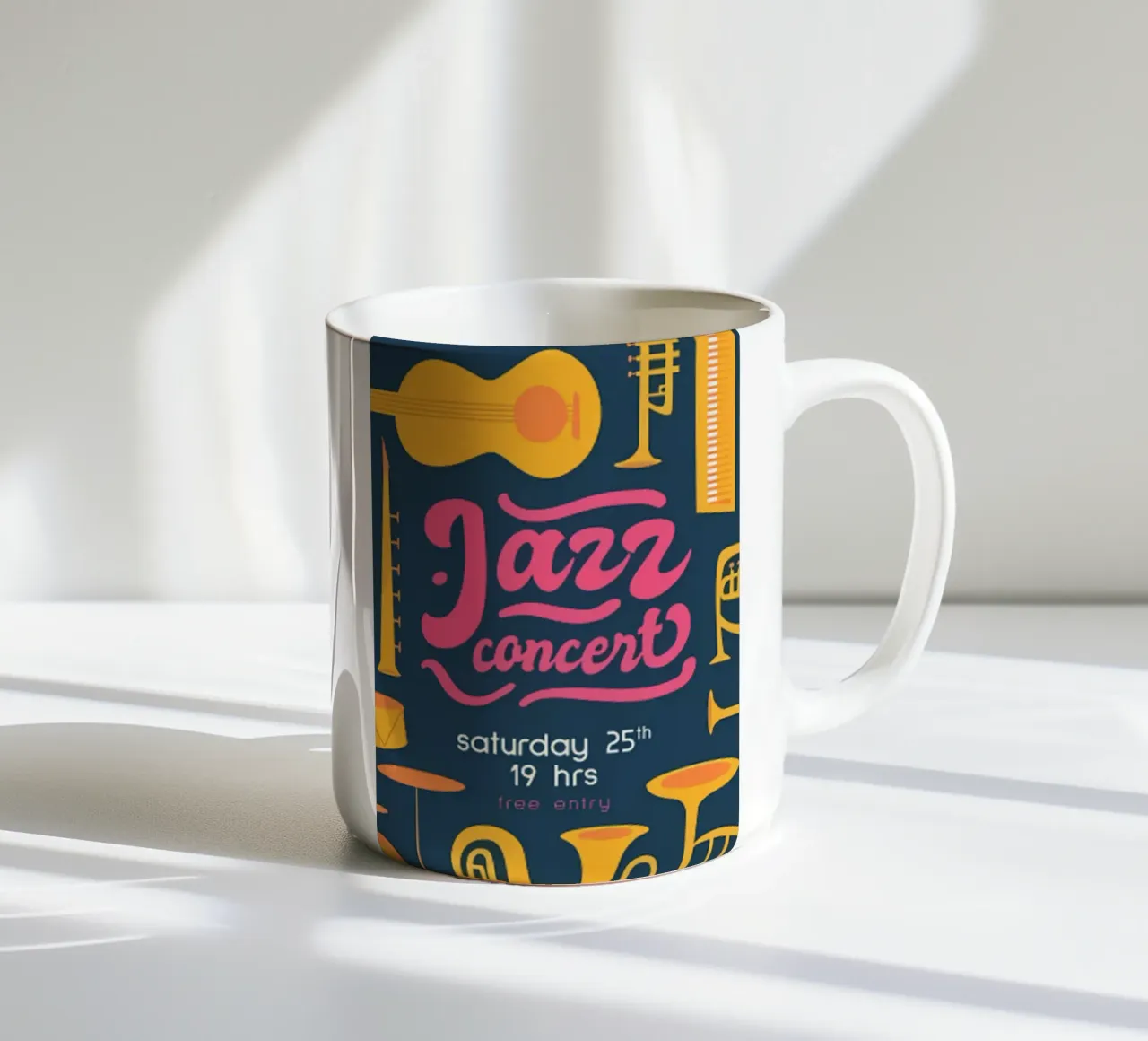 Locandina di un concerto jazz tazza in ceramica da James shop