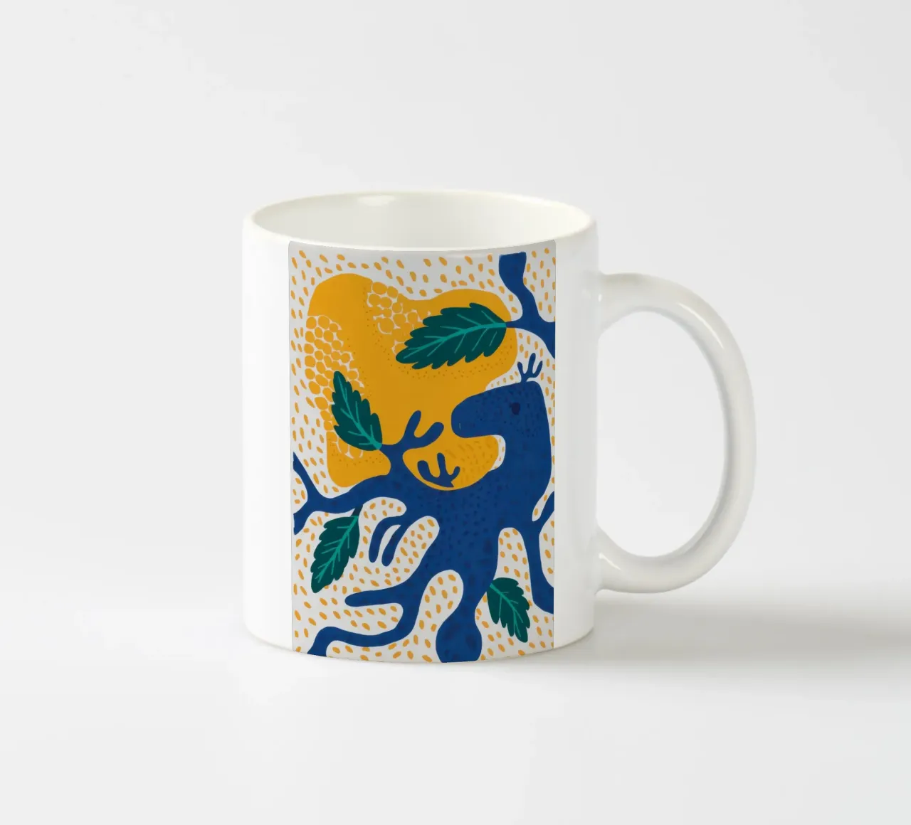 Orgoglio astratto del pavone tazza in ceramica da Veil Maya