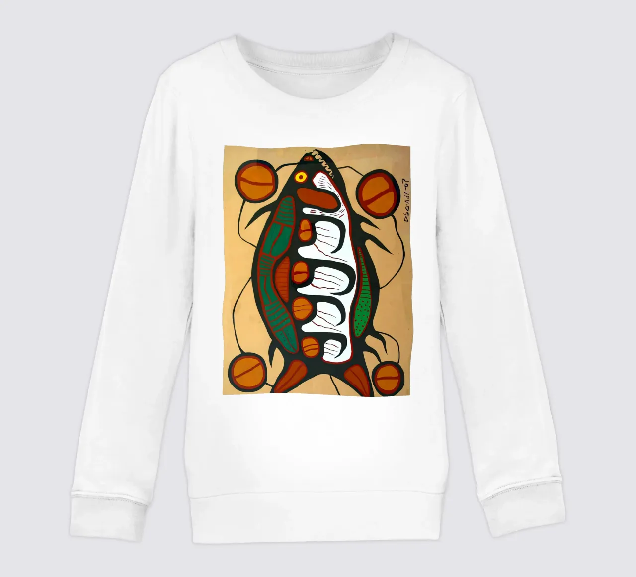 Spirit Fish Vintage kids sweatshirt by ARTMAIACREATION