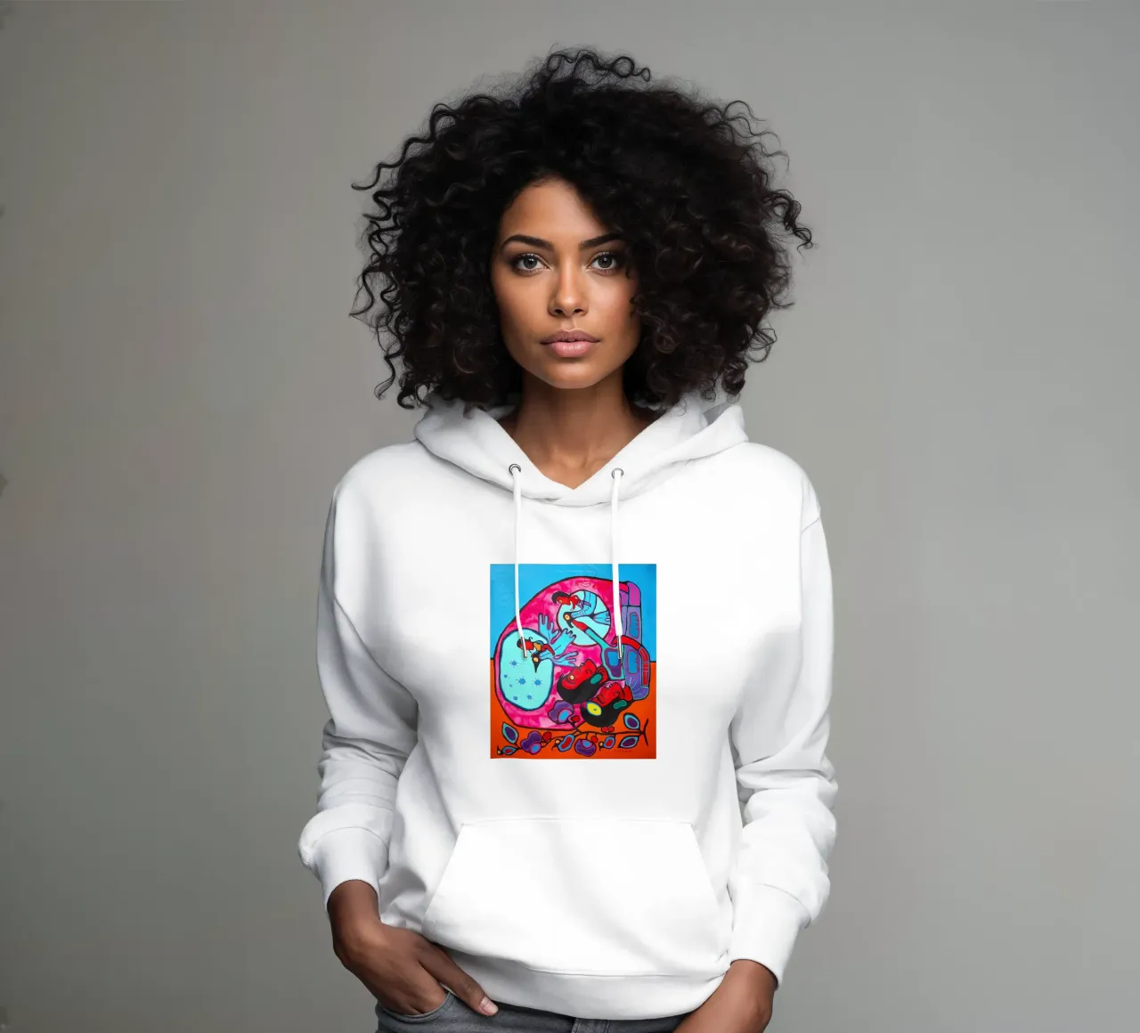 Il sognatore Morrisseau felpa con cappuccio da ARTMAIACREATION