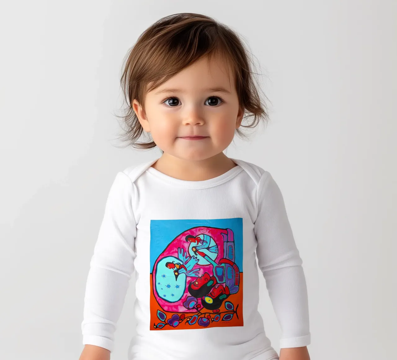 Der Träumer Morrisseau Langarm Babybody von ARTMAIACREATION