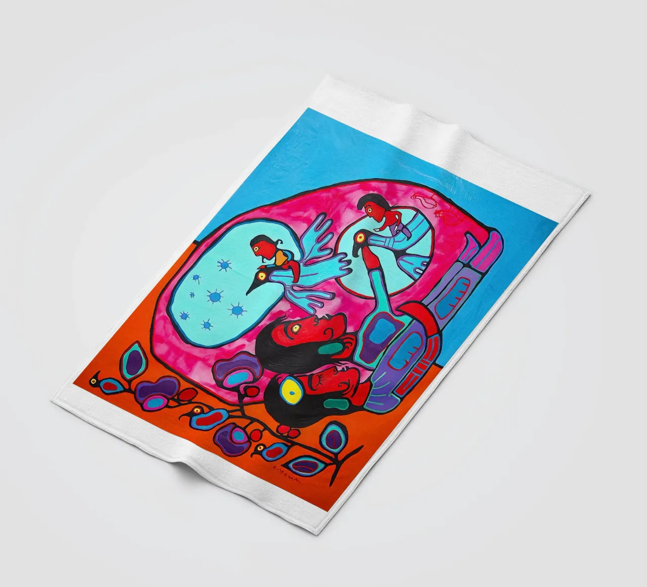 Il sognatore Morrisseau coperta in pile da ARTMAIACREATION