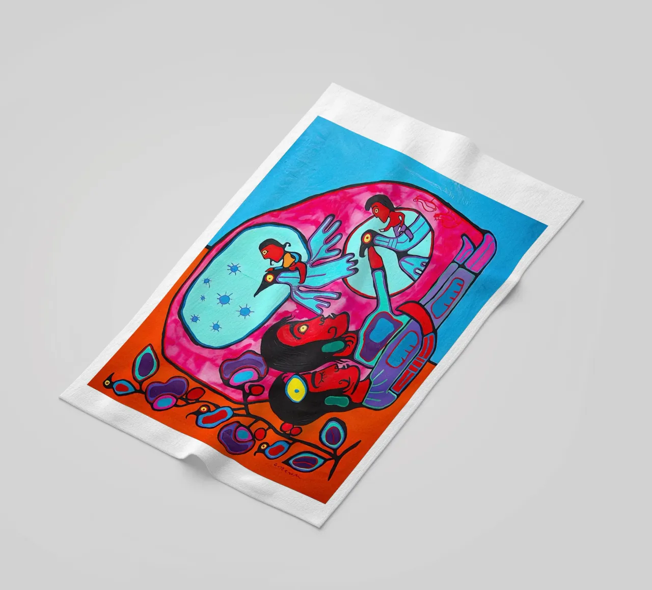 Il sognatore Morrisseau telo mare da ARTMAIACREATION