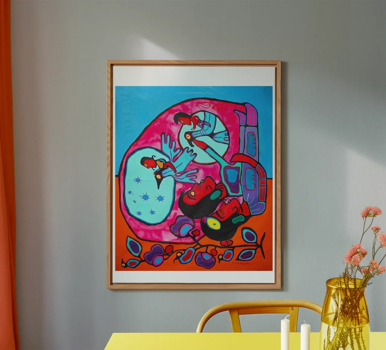 Il sognatore Morrisseau alluminio dibond da ARTMAIACREATION