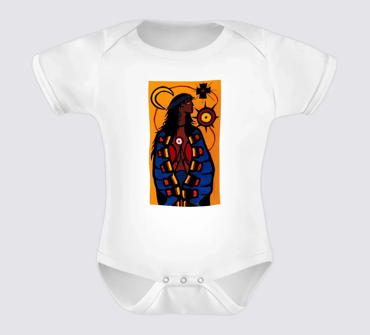 The Virgin Mary short-sleeve baby romper by ARTMAIACREATION