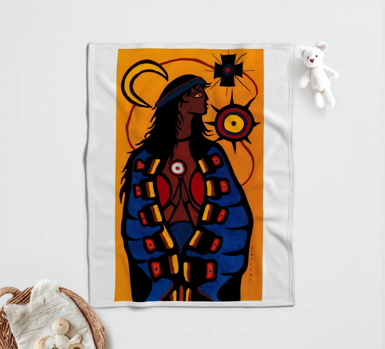 The Virgin Mary fleece blanket by ARTMAIACREATION
