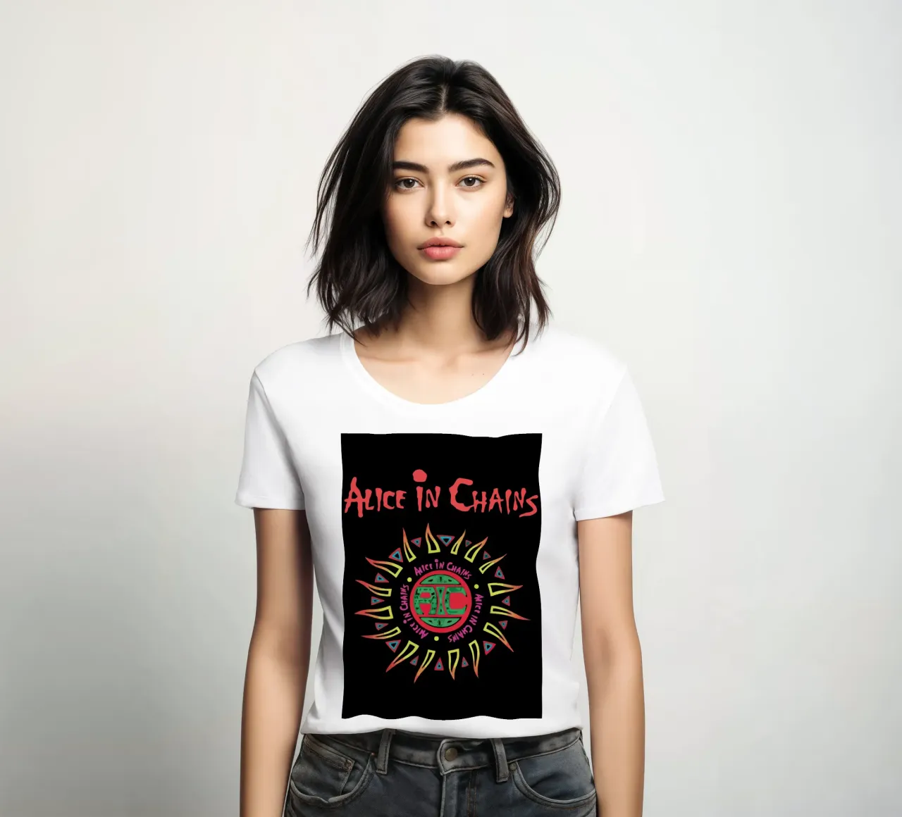 Alice in Chains Logo t-shirt da donna da Musadad Shop