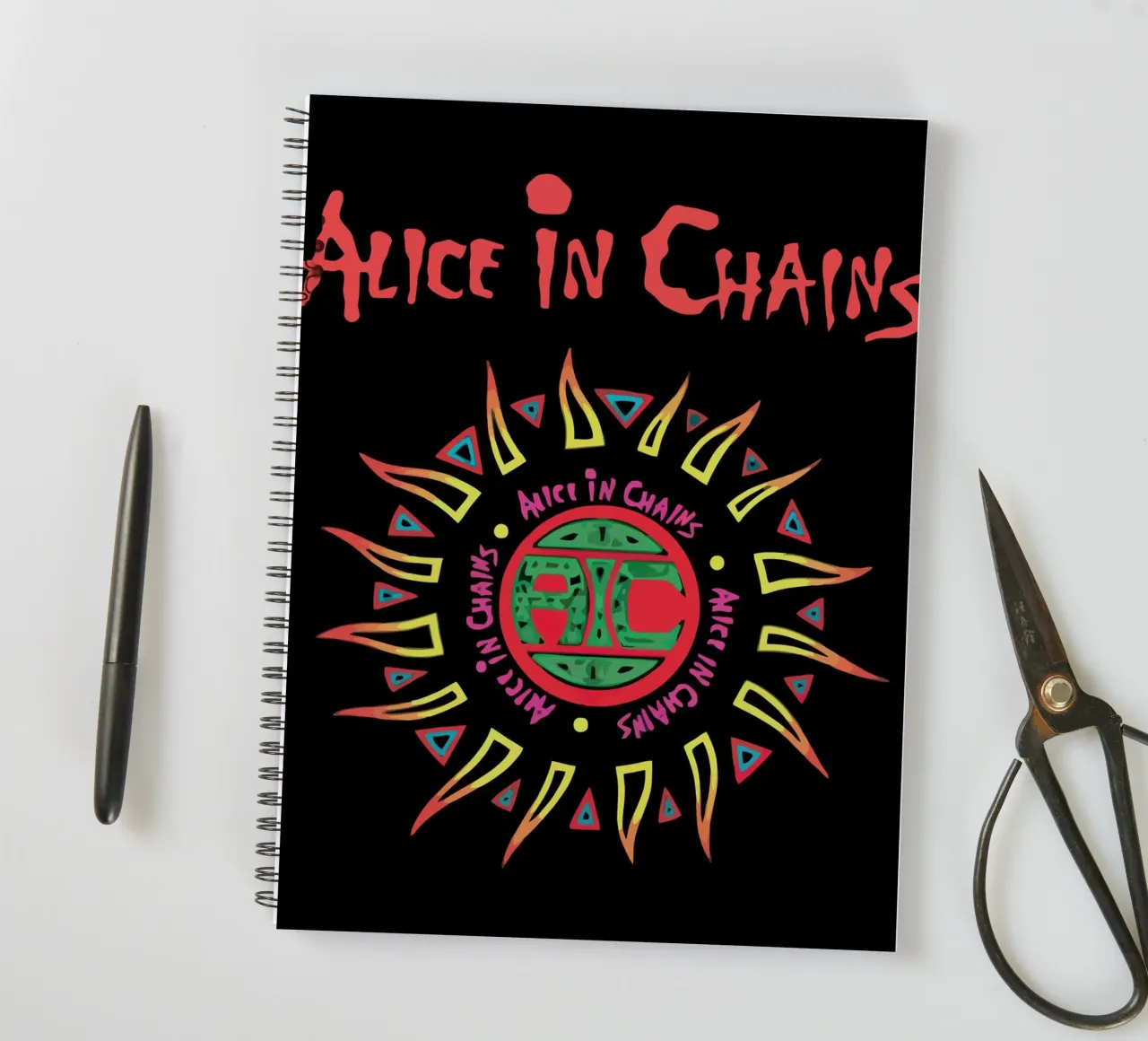 Alice in Chains Logo diario ad anelli da Musadad Shop
