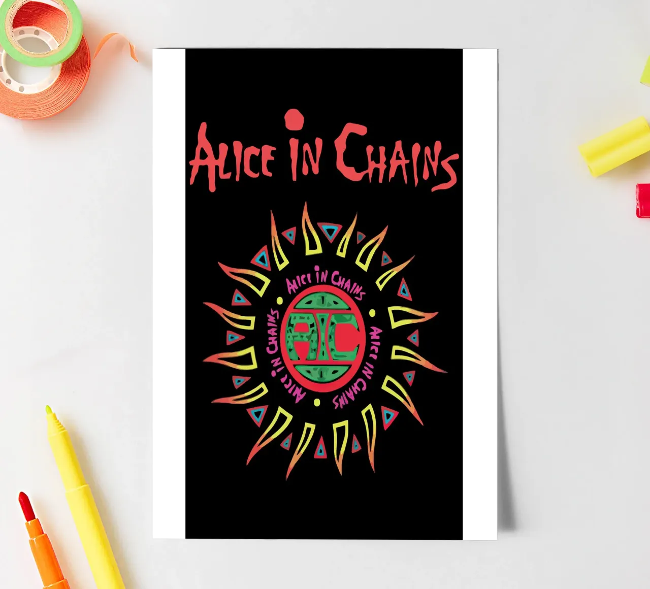 Alice in Chains Logo foglio adesivo da Musadad Shop