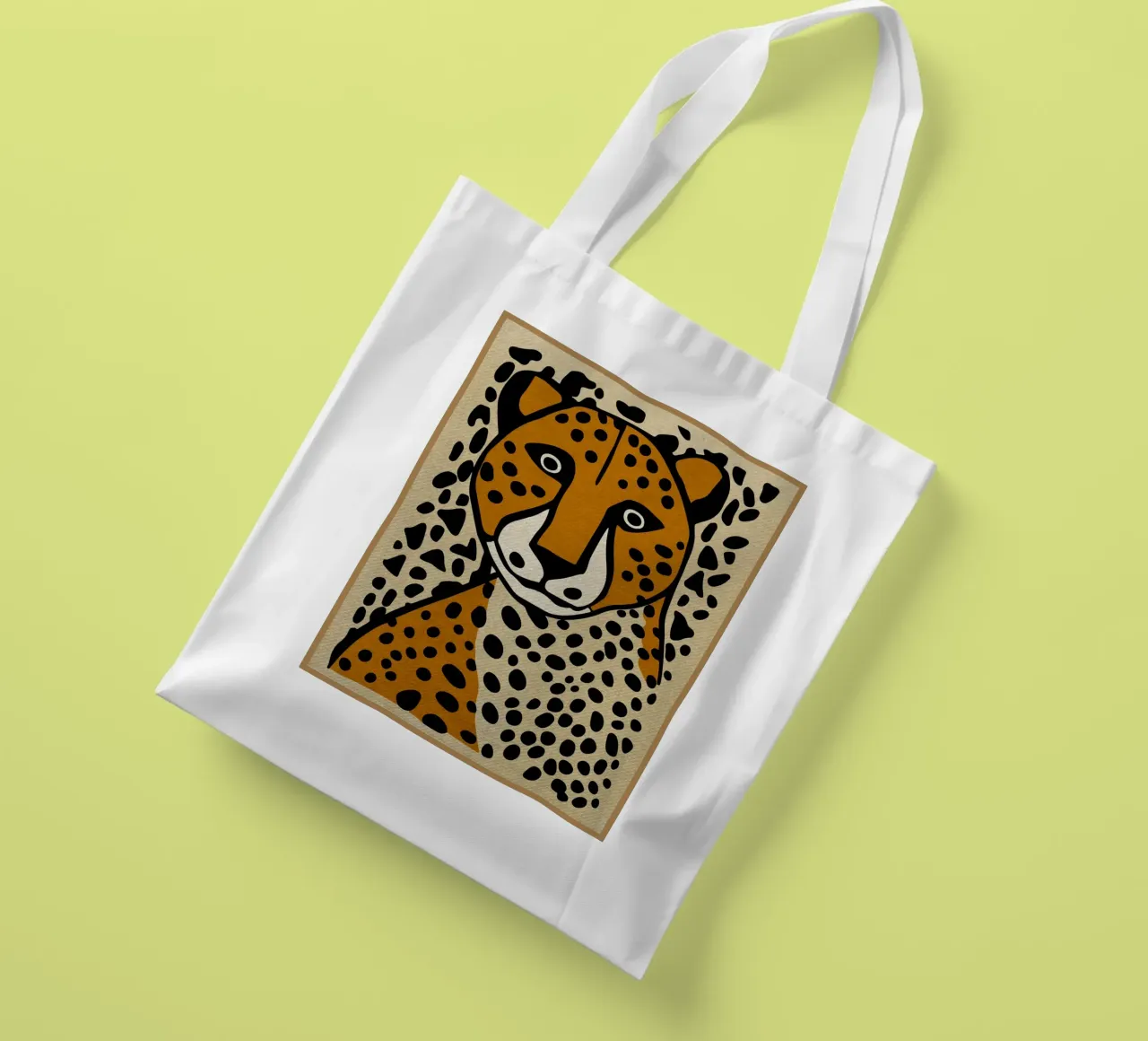 Ritratto di ghepardo della fauna selvatica borsa in juta da GaryStudio