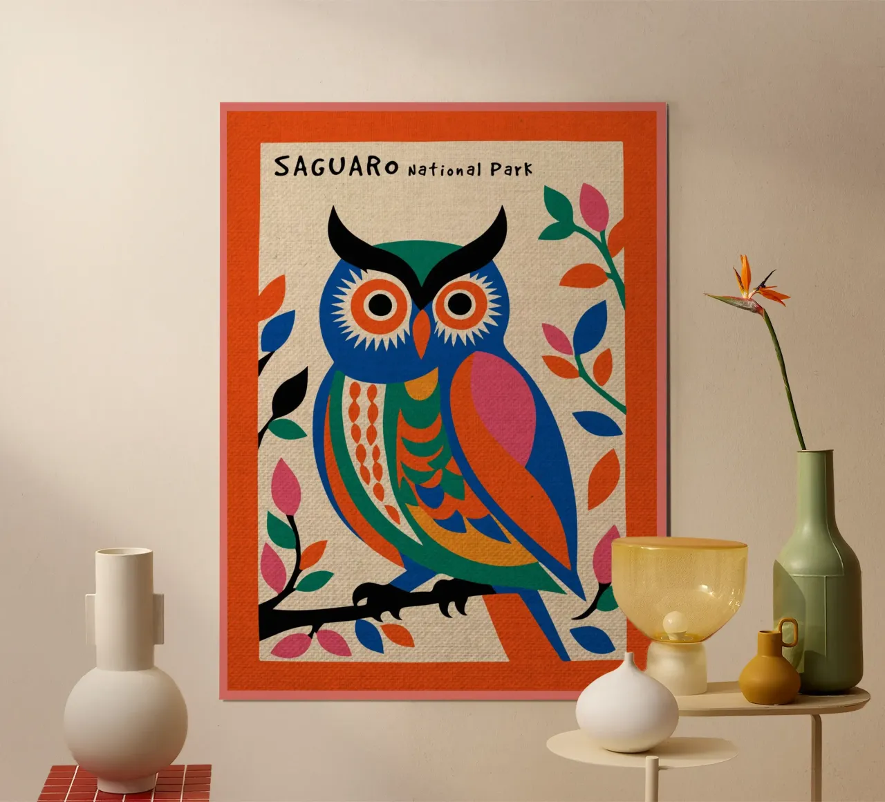 Gufo del Parco Nazionale del Saguaro carta hahnemühle da GaryStudio