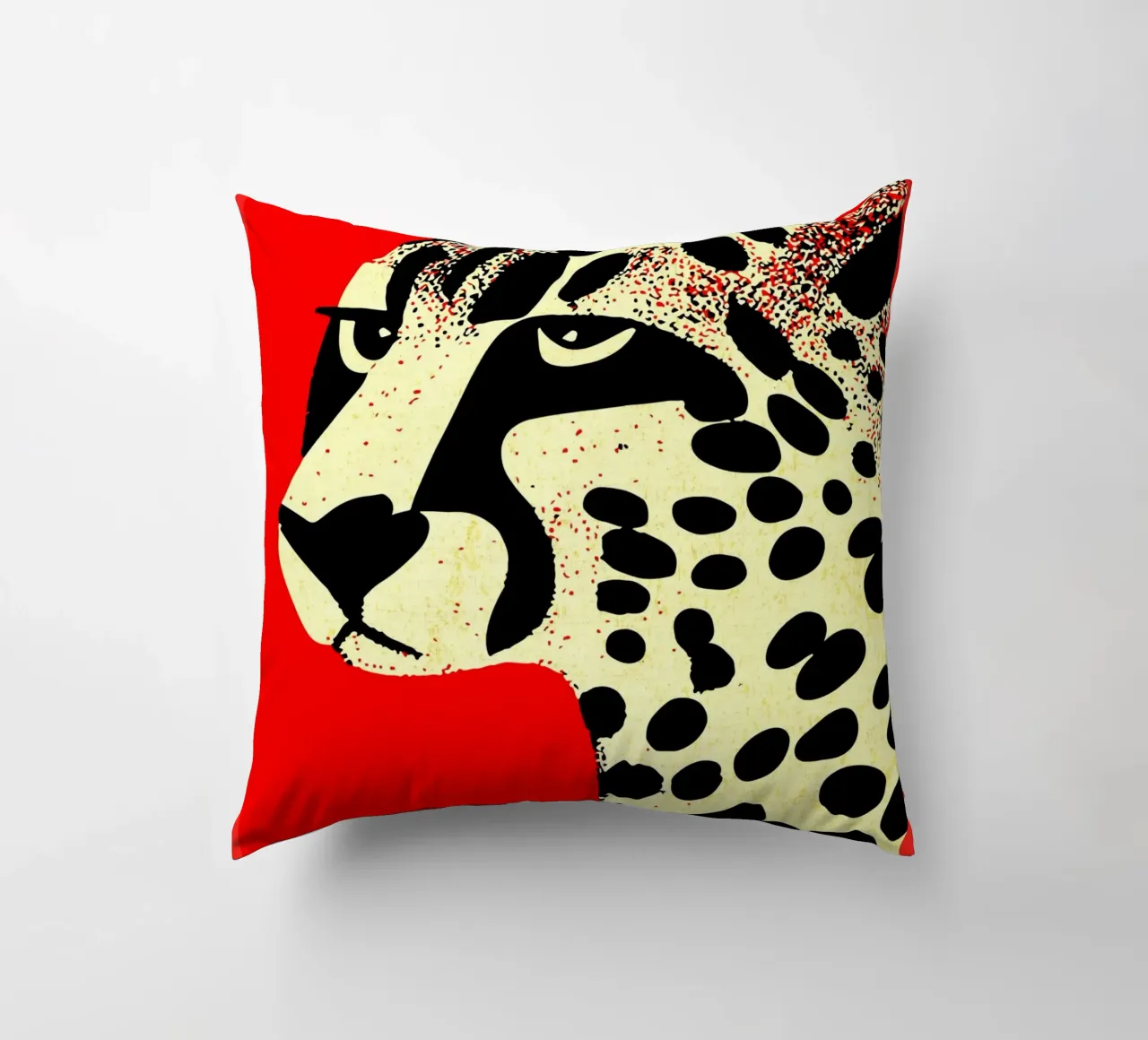 Cheetach rosso lunatico cuscino da GaryStudio
