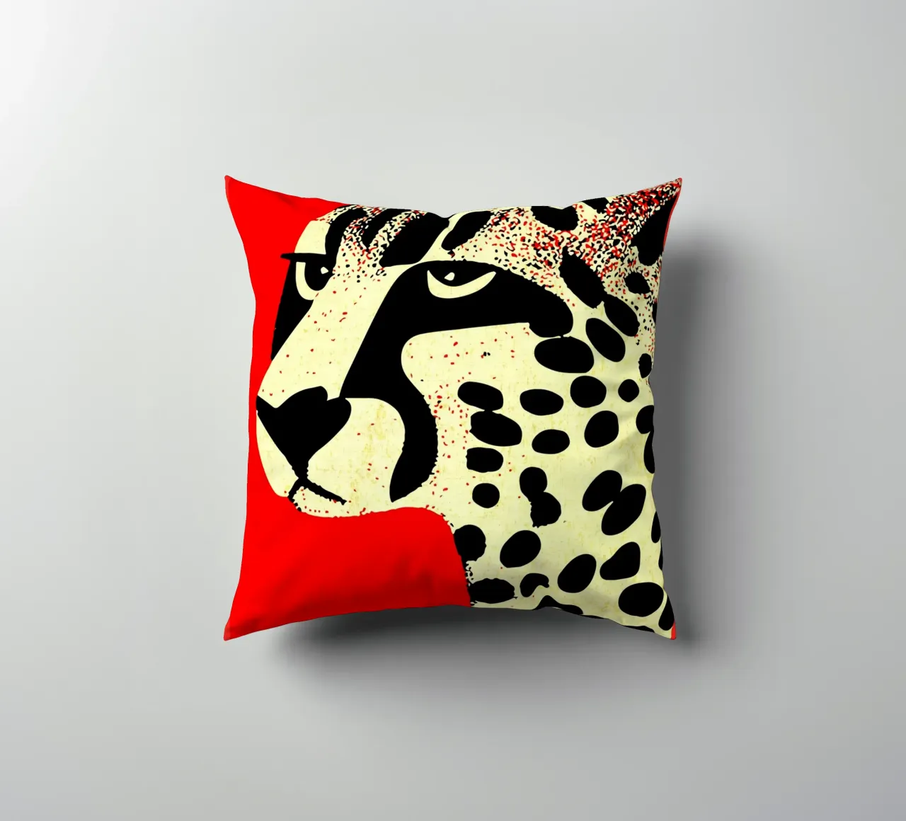 Cheetach rosso lunatico cuscino da GaryStudio
