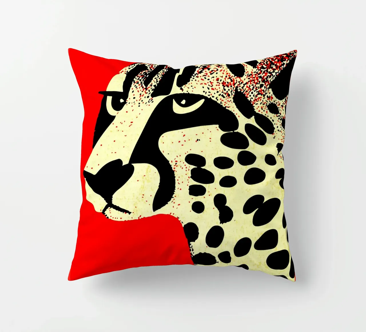 Cheetach rosso lunatico cuscino da GaryStudio