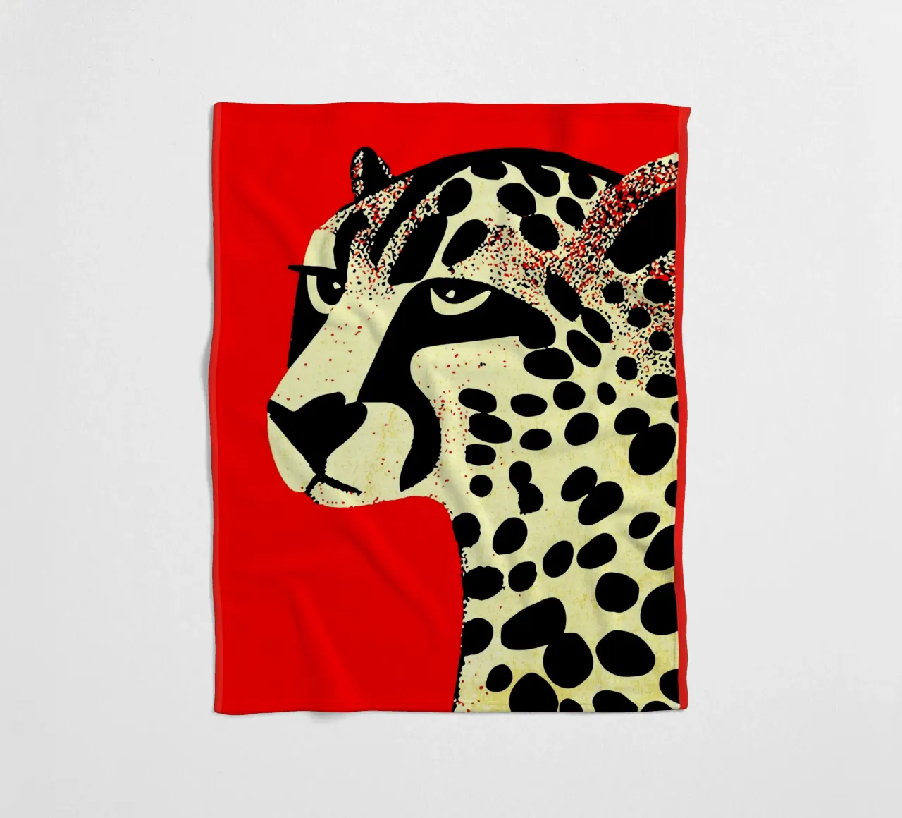 Cheetach rosso lunatico coperta in pile da GaryStudio