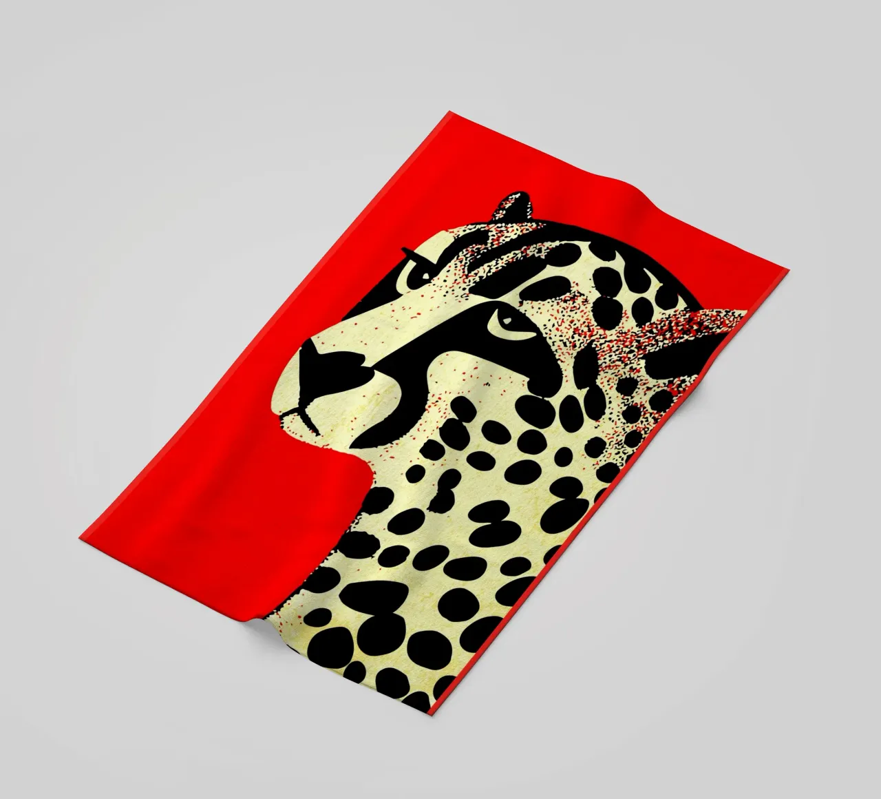 Cheetach rosso lunatico telo mare da GaryStudio