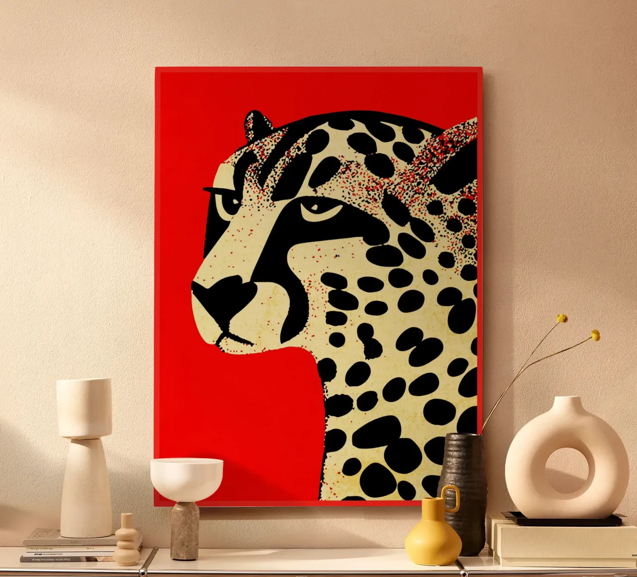 Red Moody Cheetach aluminio dibond de GaryStudio