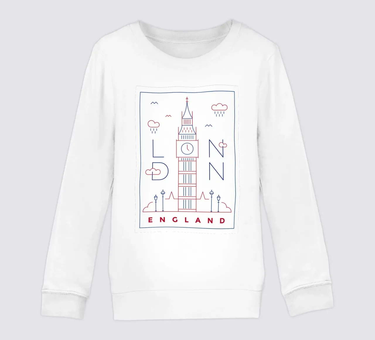 Londra Inghilterra Big Ben poster edificio felpa bambino da James shop