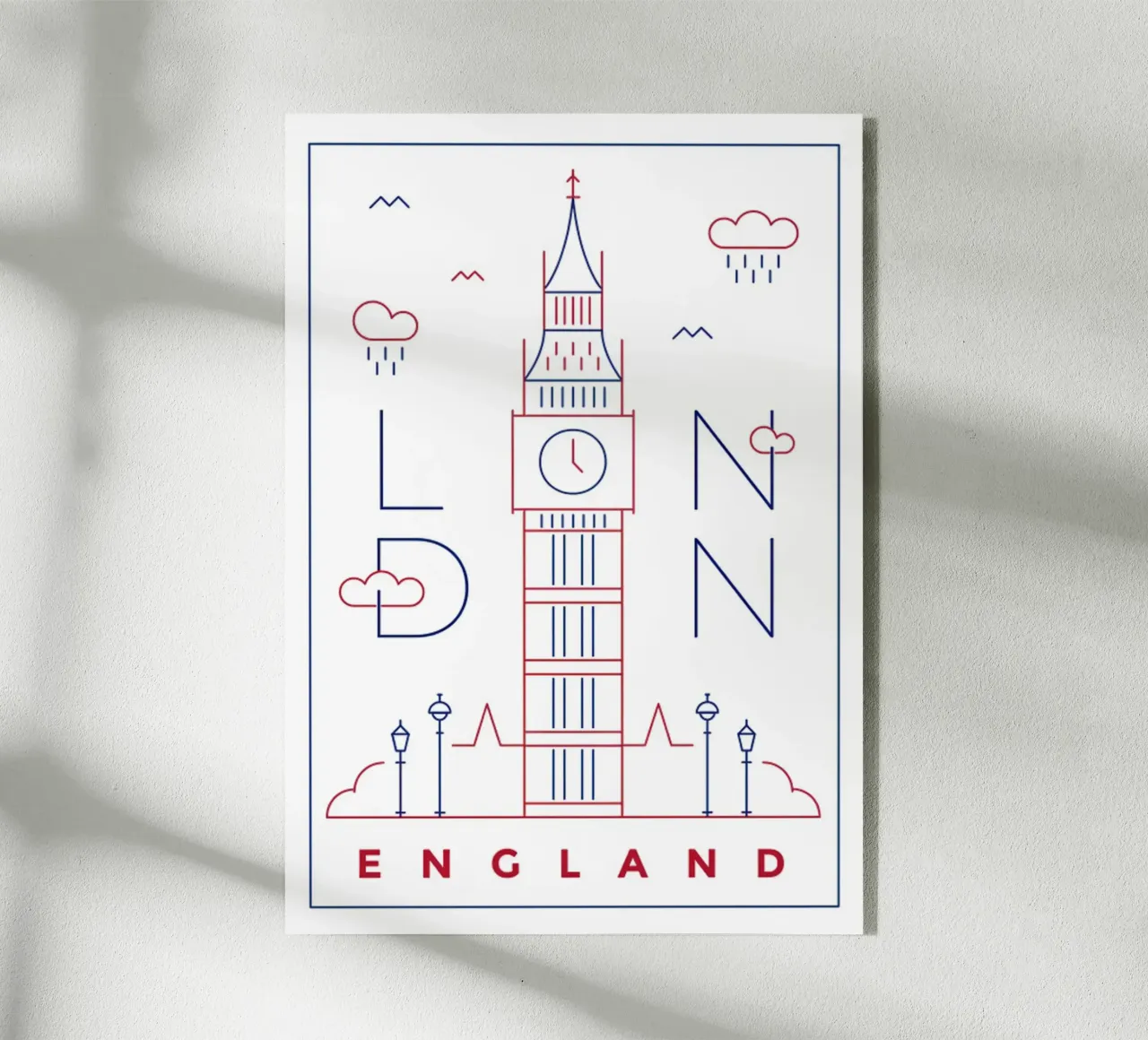 Londra Inghilterra Big Ben poster edificio plexiglass da James shop