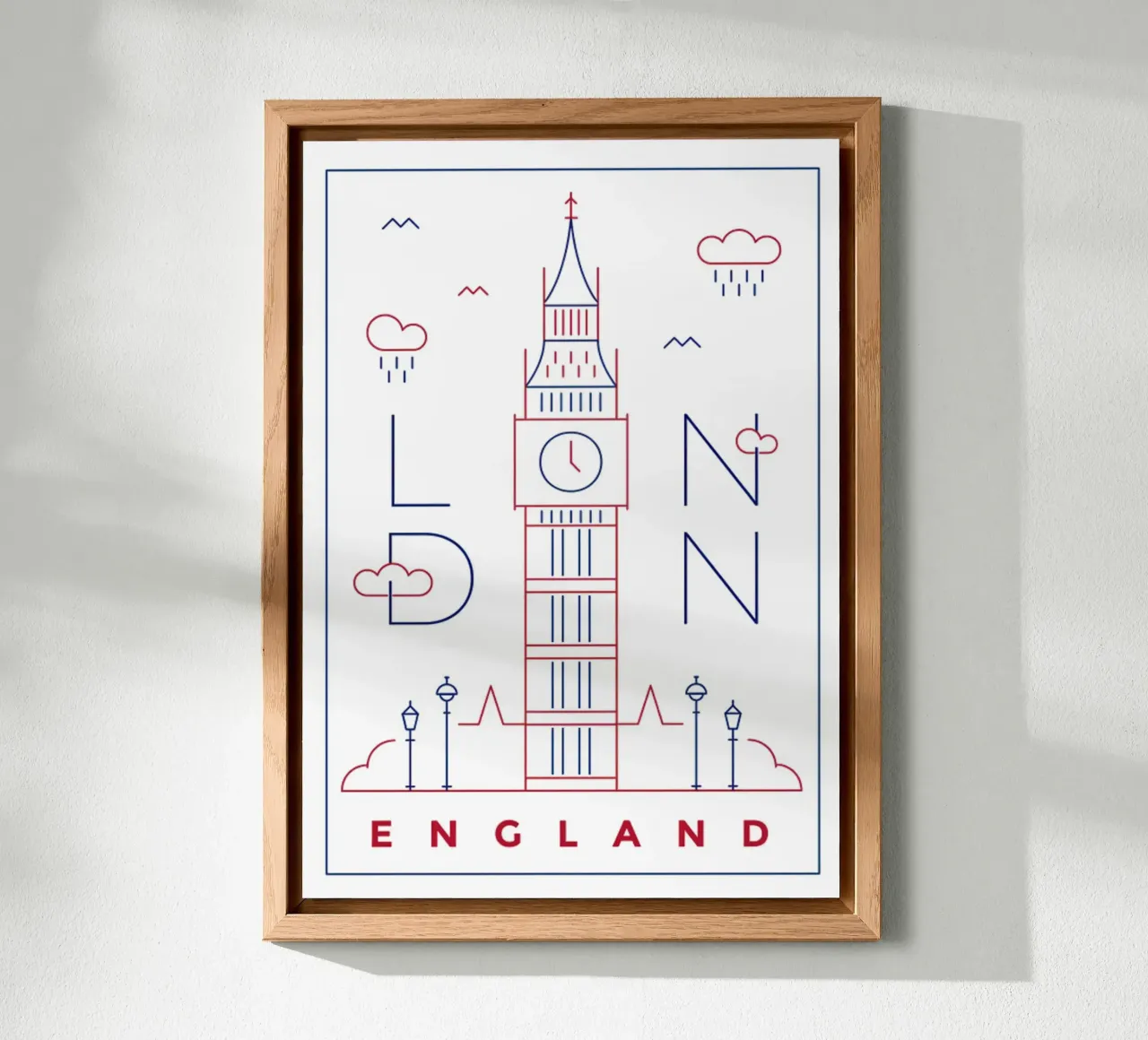 Londra Inghilterra Big Ben poster edificio alluminio dibond da James shop