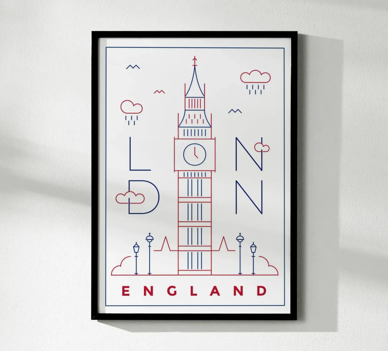 Londra Inghilterra Big Ben poster edificio carta hahnemühle da James shop