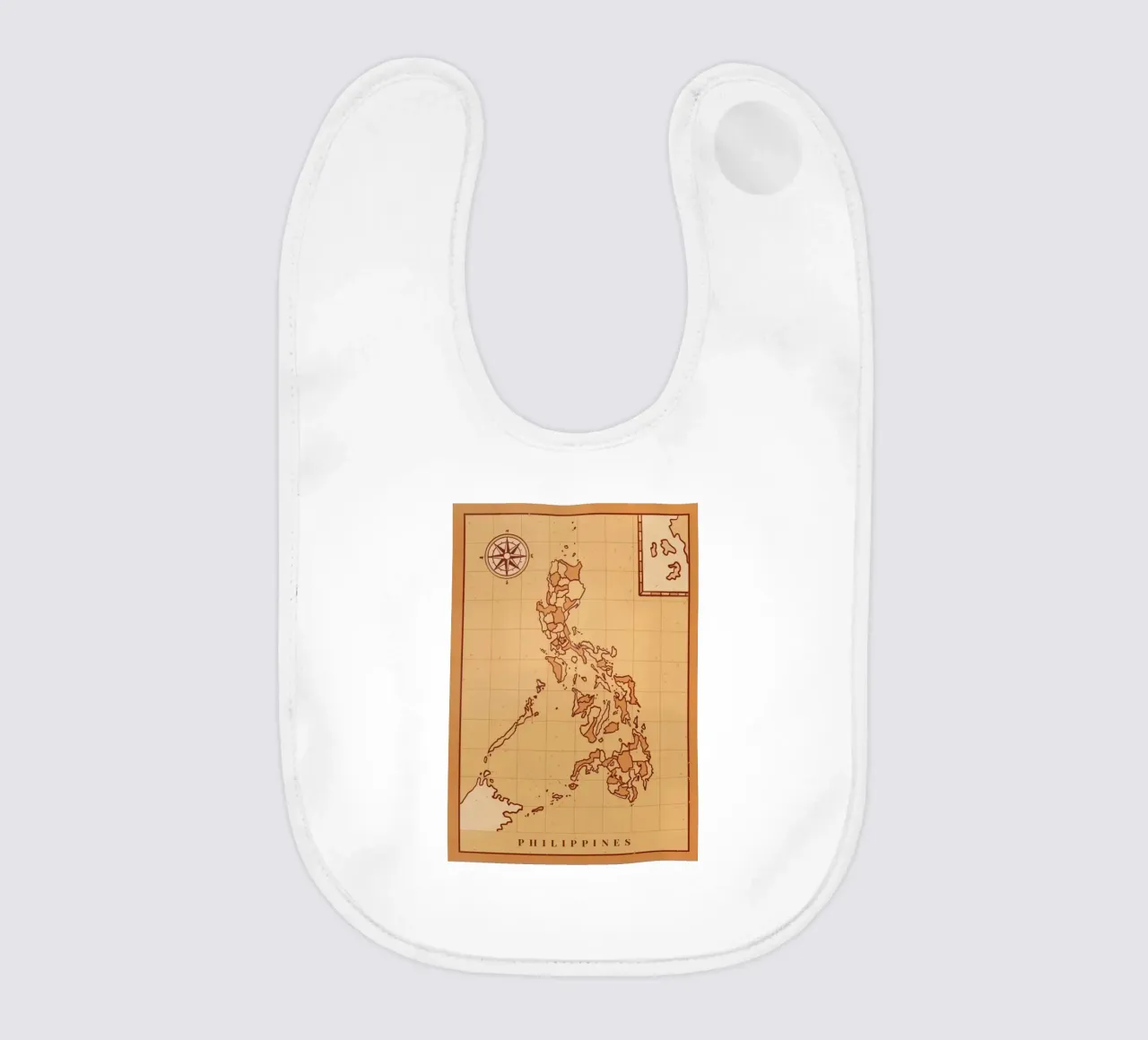 Poster con mappa delle Filippine bavaglino da James shop
