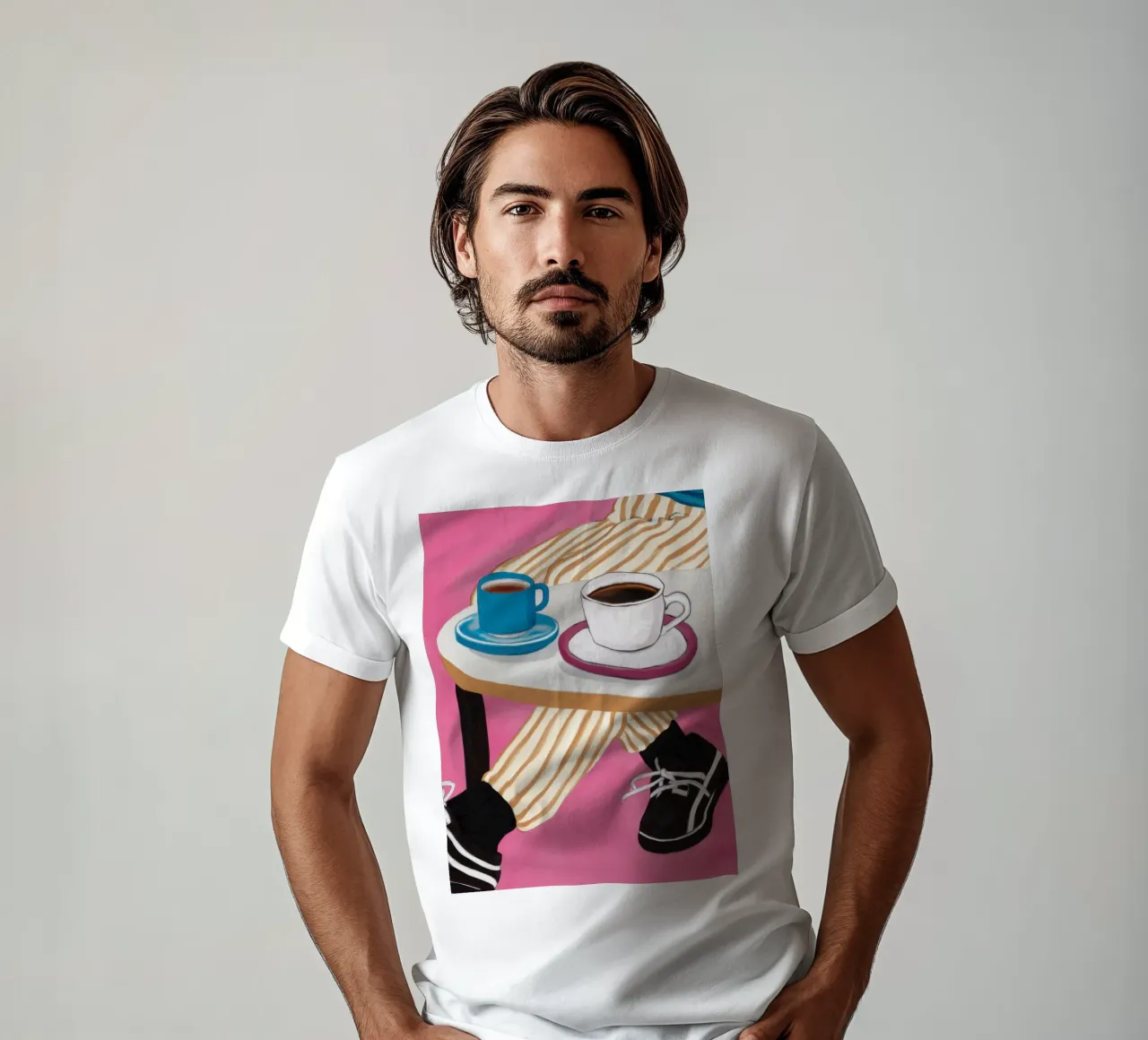 Prospettiva del tavolo del caffè t-shirt da Veil Maya