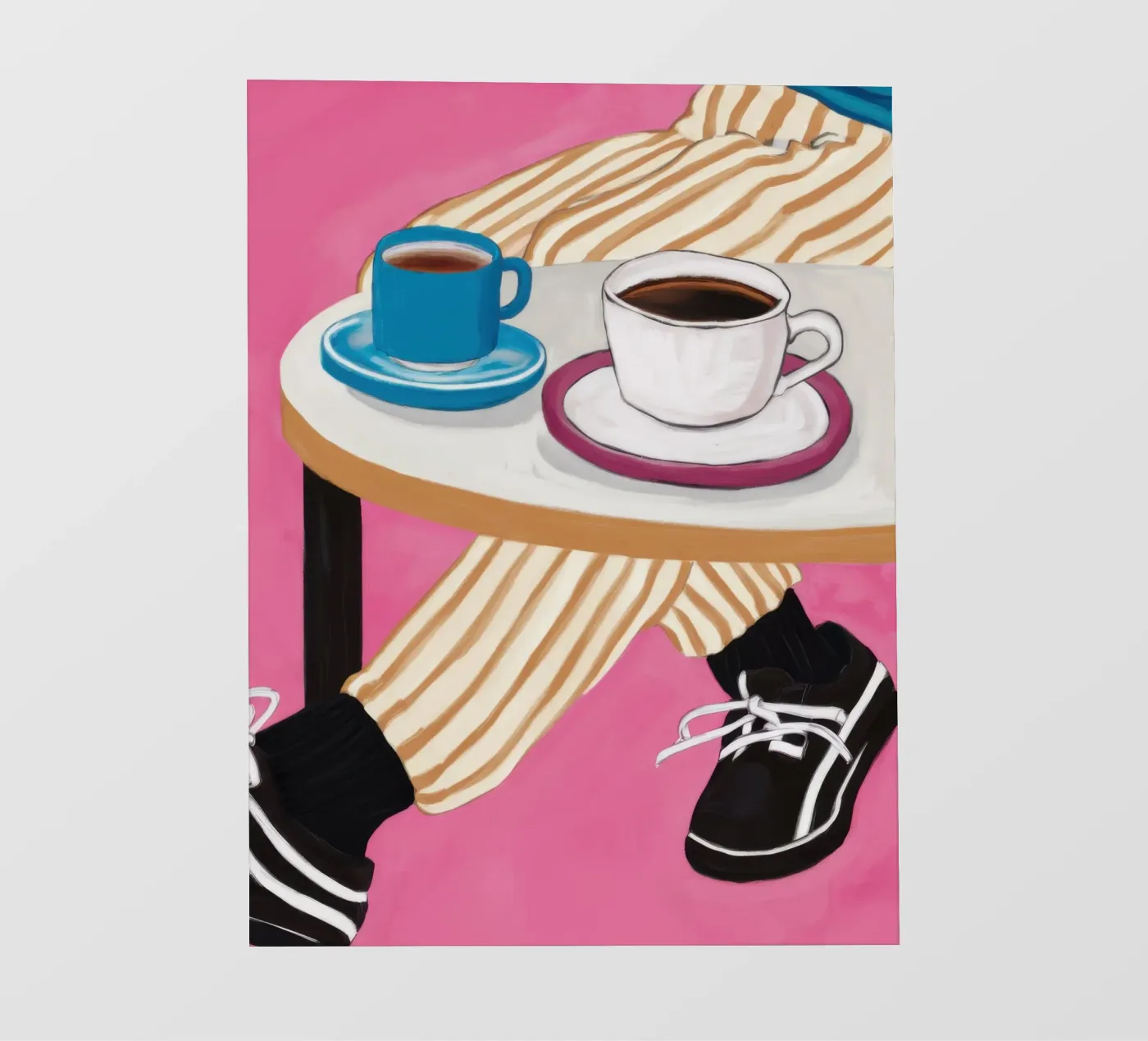 Café Tafel Perspectief fotobehang van Veil Maya