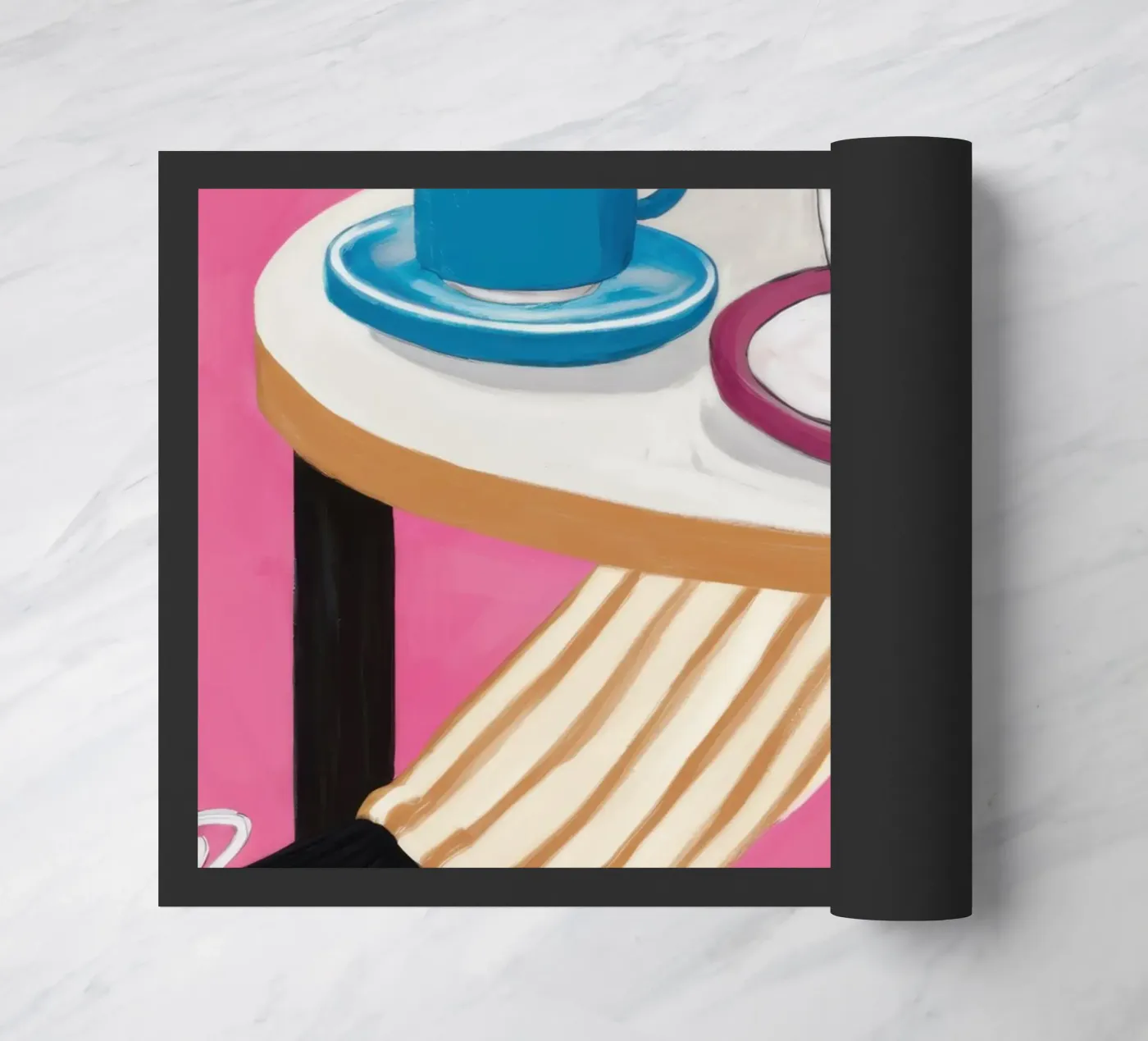 Café Tafel Perspectief deurmat van Veil Maya