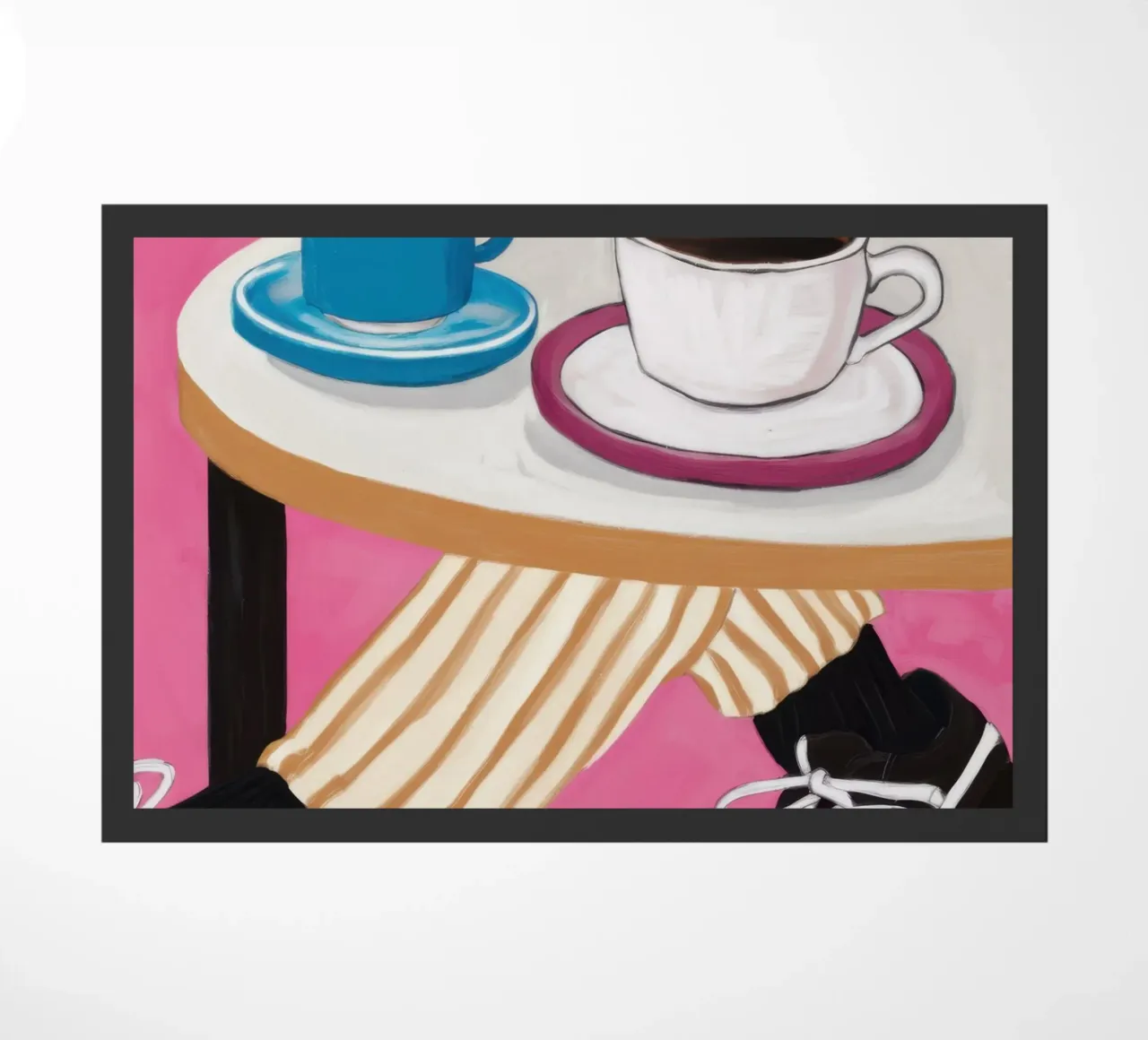 Café Tafel Perspectief deurmat van Veil Maya