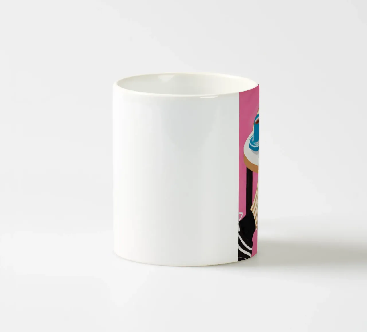 Prospettiva del tavolo del caffè tazza in ceramica da Veil Maya