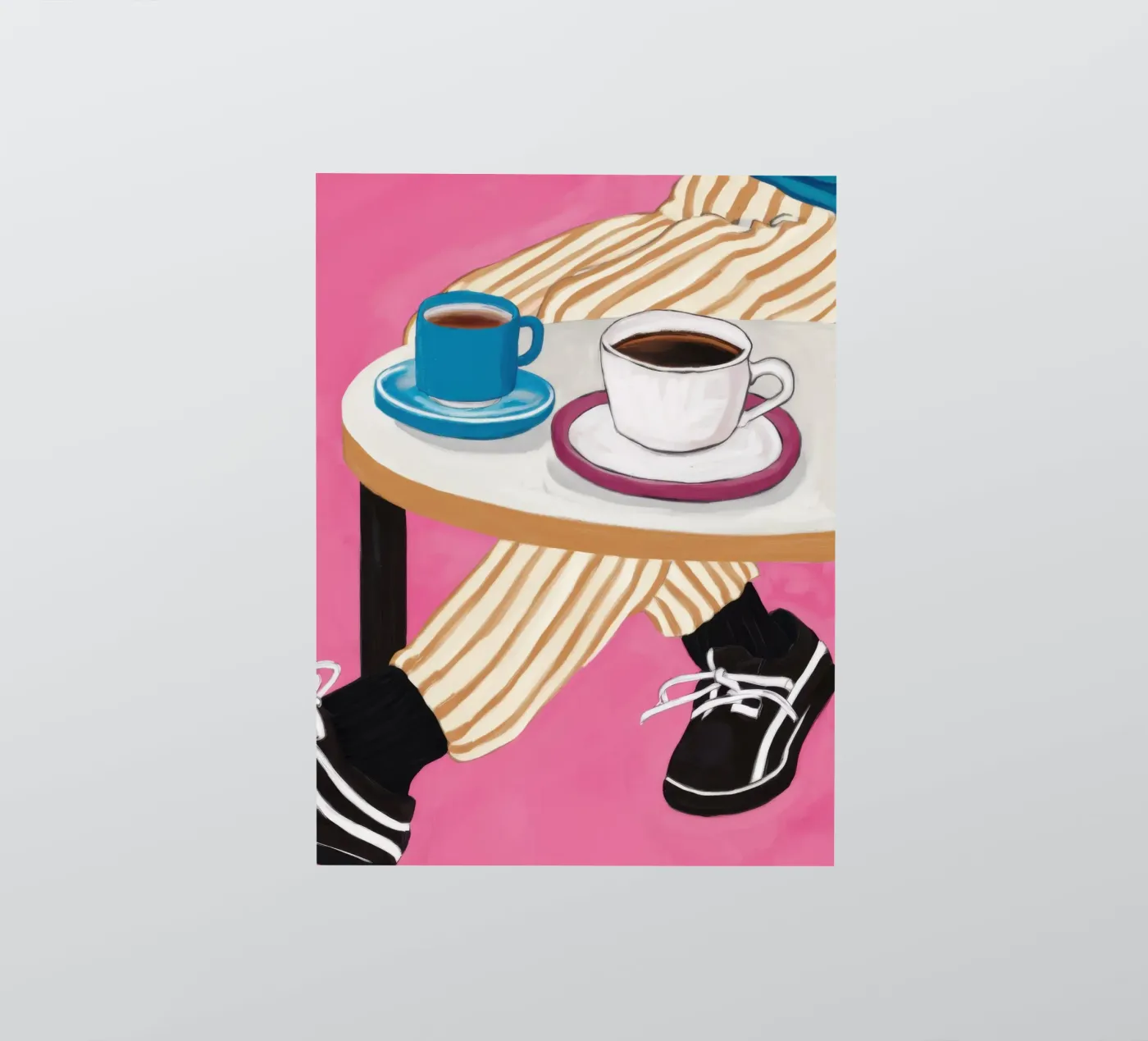 Cafe Table Perspective Sticker von Veil Maya