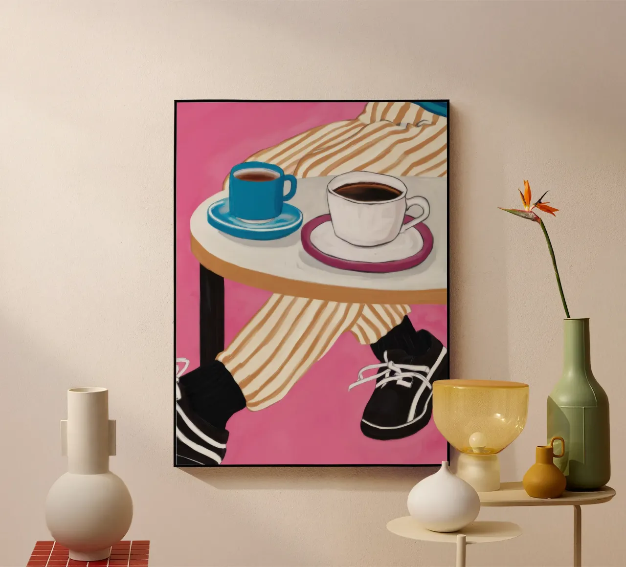 Café-Tisch-Perspektive Acryl-Glas von Veil Maya