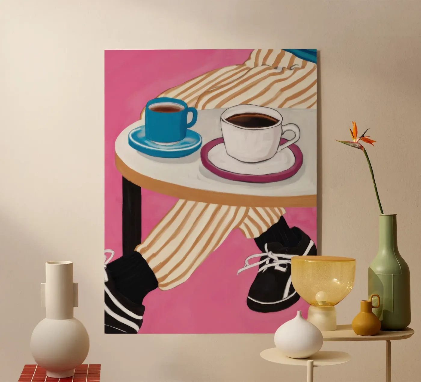 Cafe Table Perspective plexiglas de Veil Maya