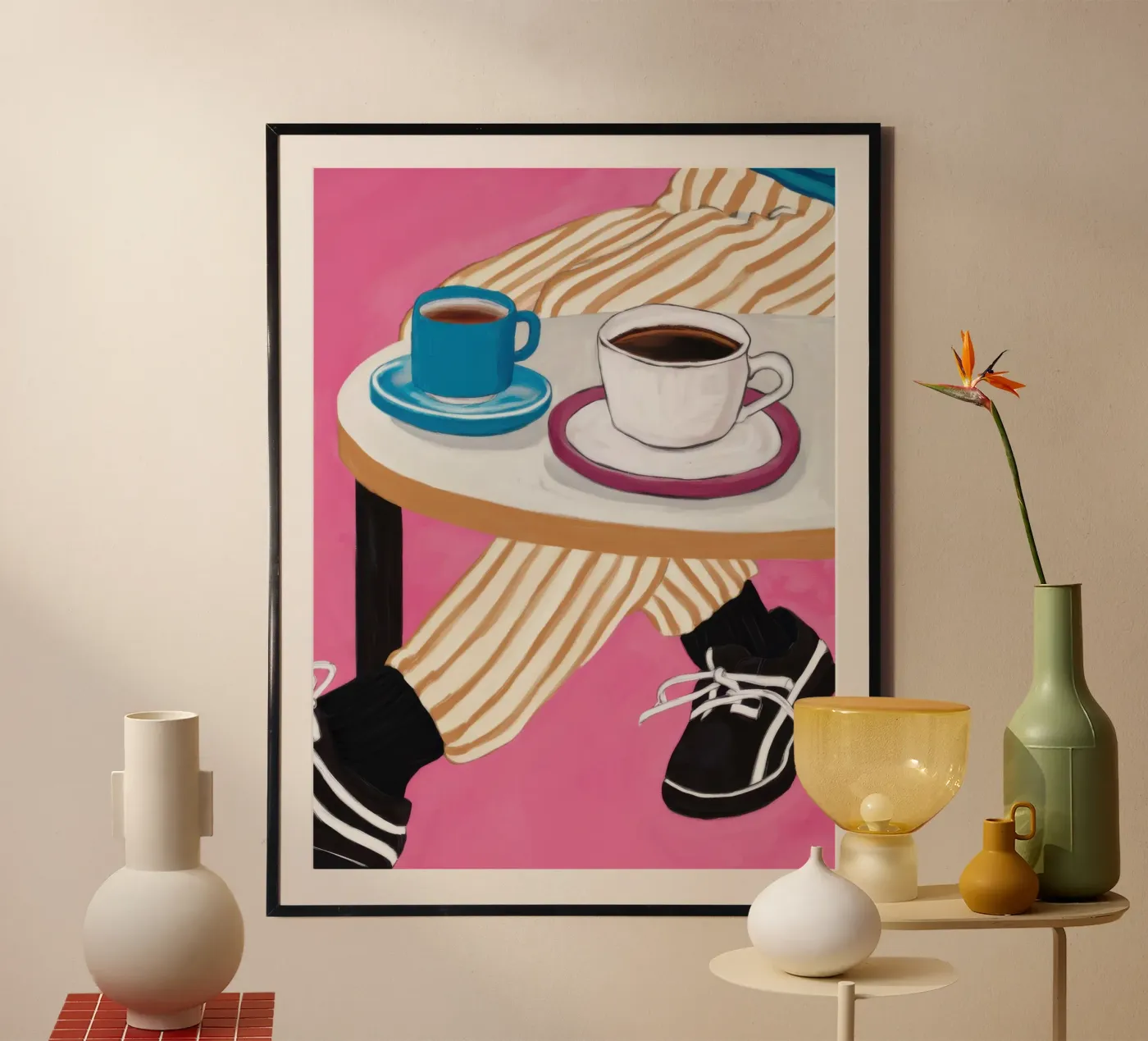 Cafe Table Perspective poster de Veil Maya