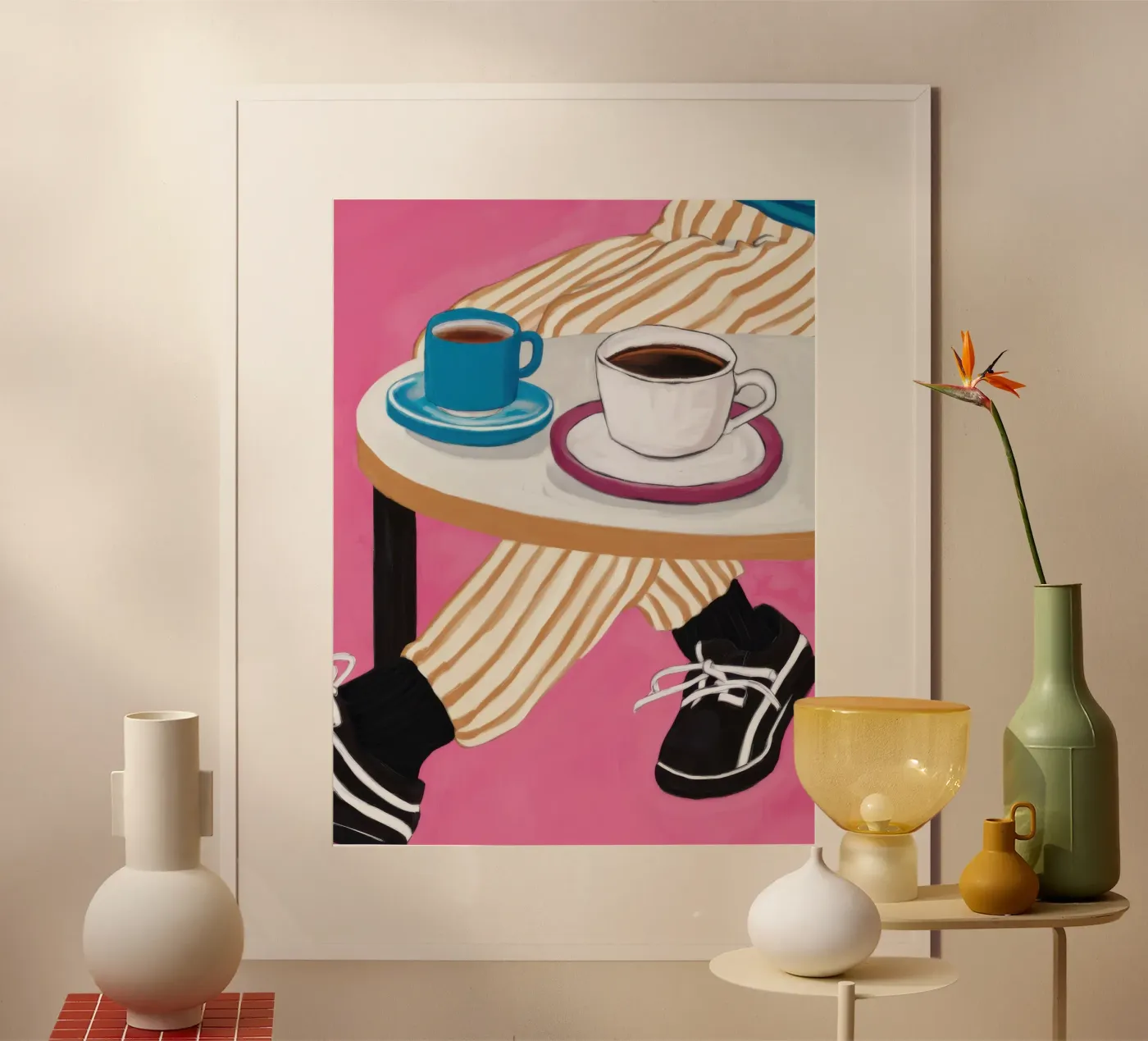 Cafe Table Perspective poster de Veil Maya