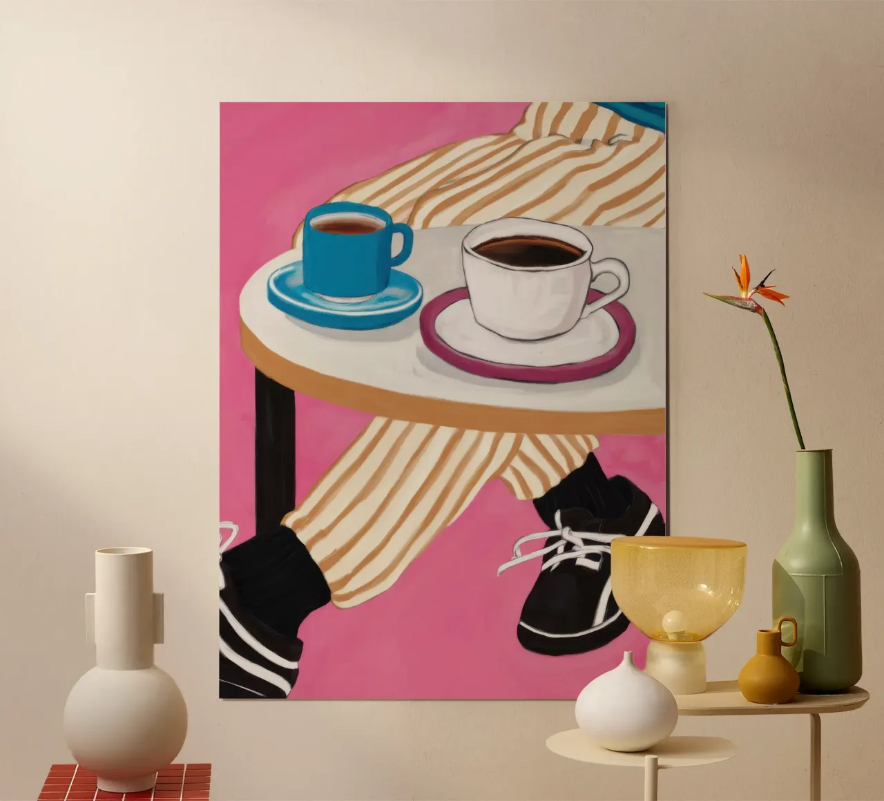 Cafe Table Perspective poster by Veil Maya