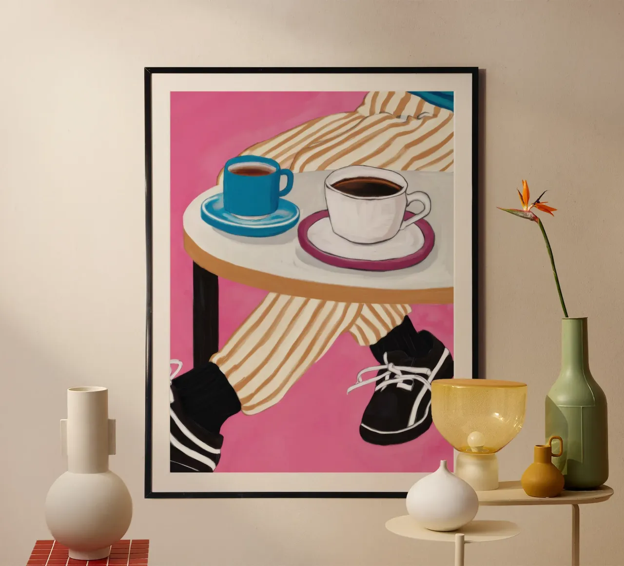 Cafe Table Perspective poster by Veil Maya