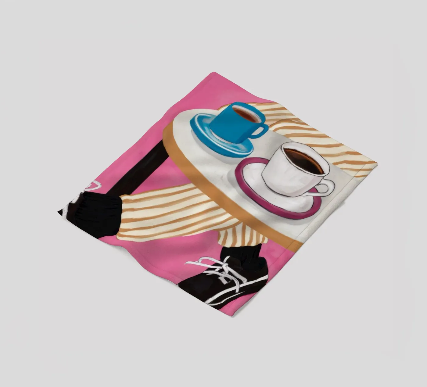 Cafe Table Perspective Fleecedecke von Veil Maya