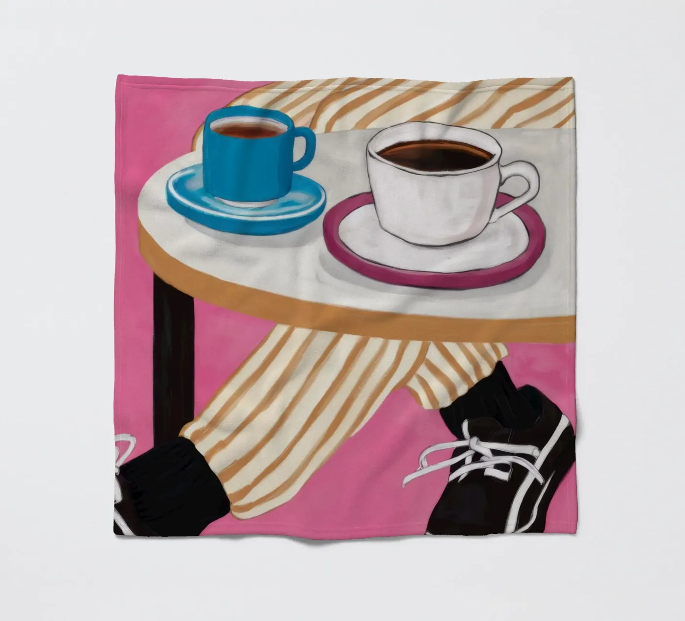 Cafe Table Perspective Fleecedecke von Veil Maya