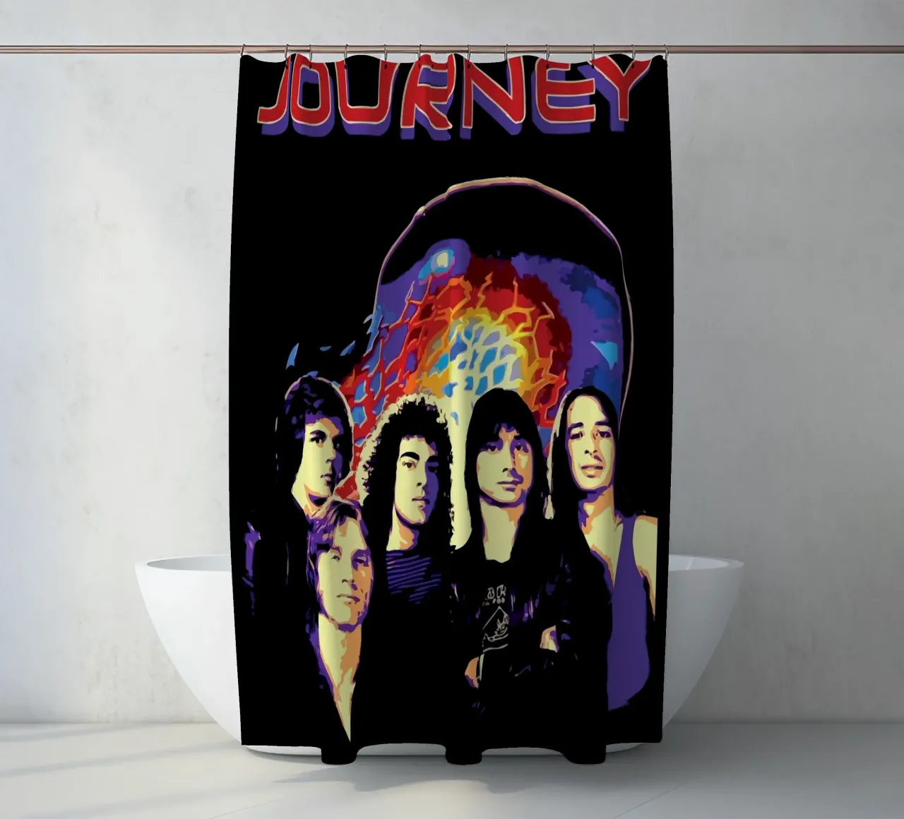 Journey wallpaper shower curtain by Musadad Shop