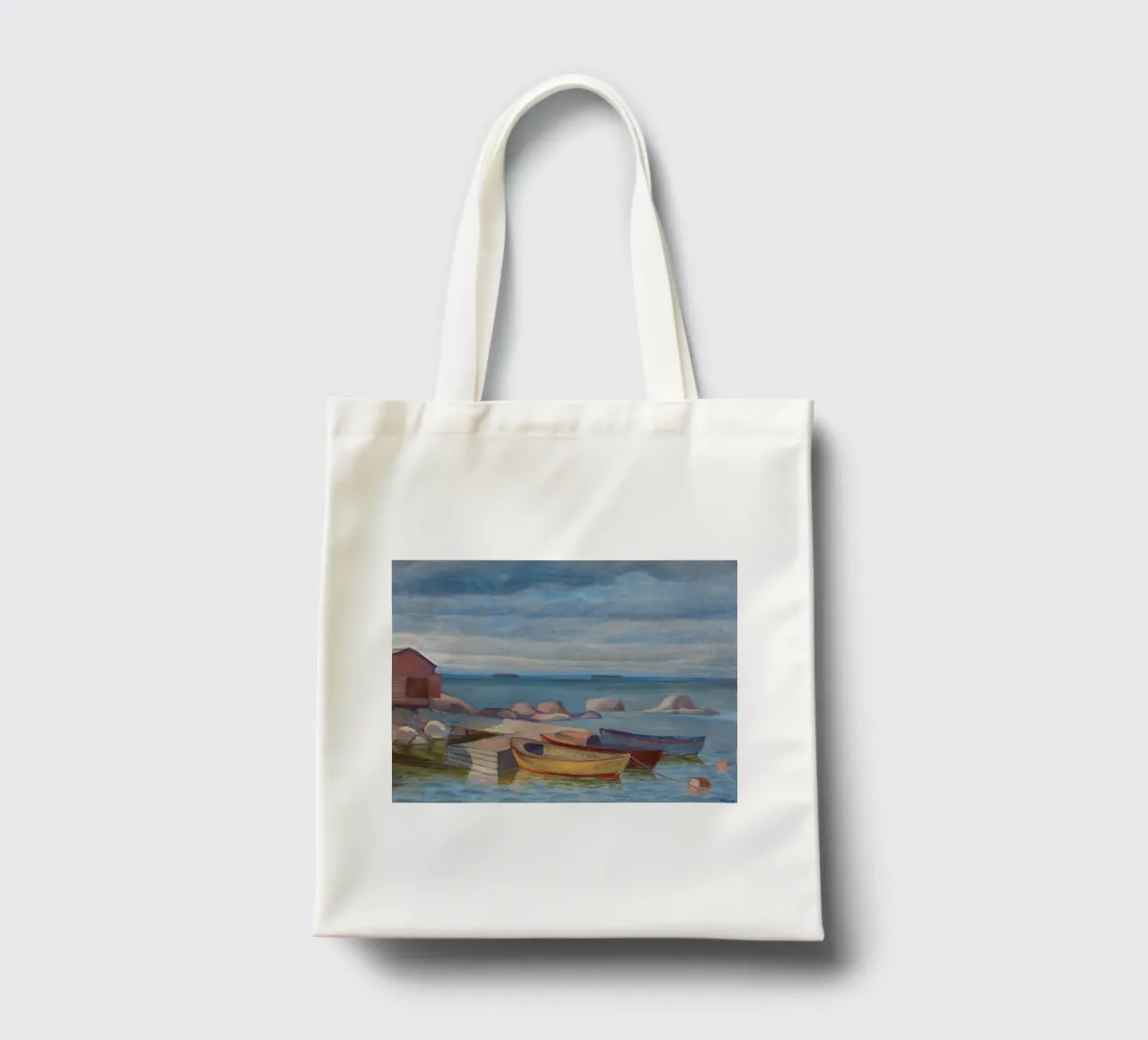 Barche a Pellinge - Tove Jansson borsa in juta da juamoready