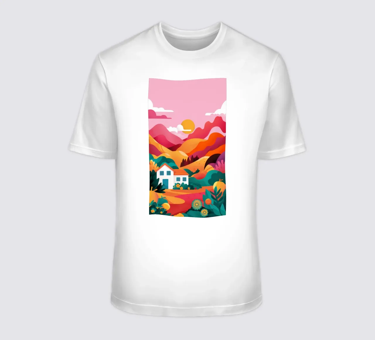 Paesaggio montano pastello t-shirt da Veil Maya