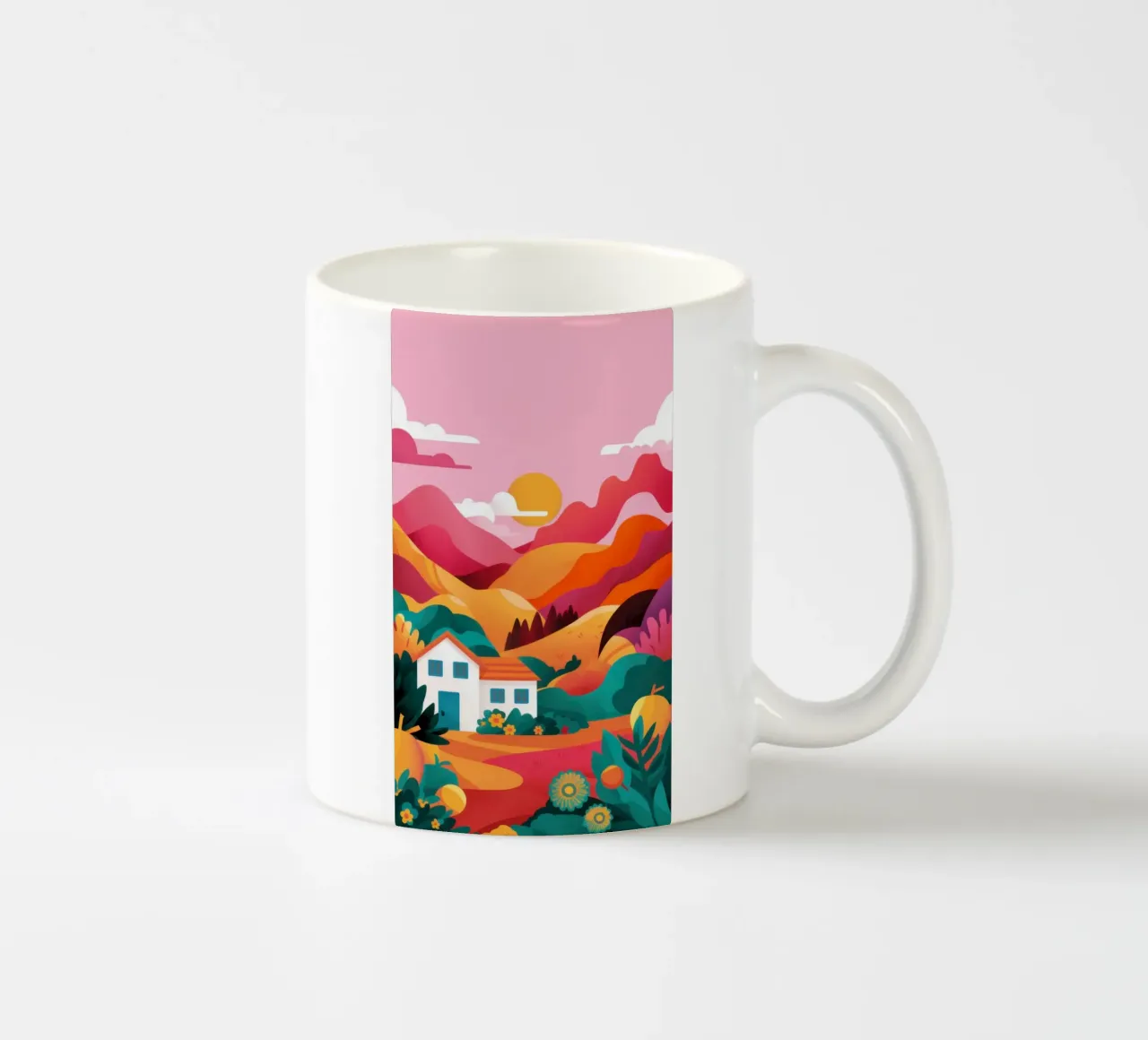 Paesaggio montano pastello tazza in ceramica da Veil Maya